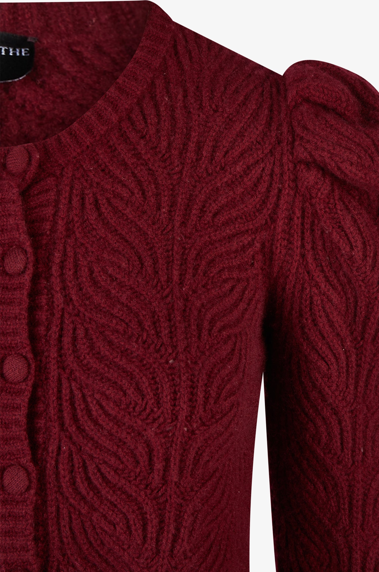 Cashmere Strickjacke Marie in Burgundy
