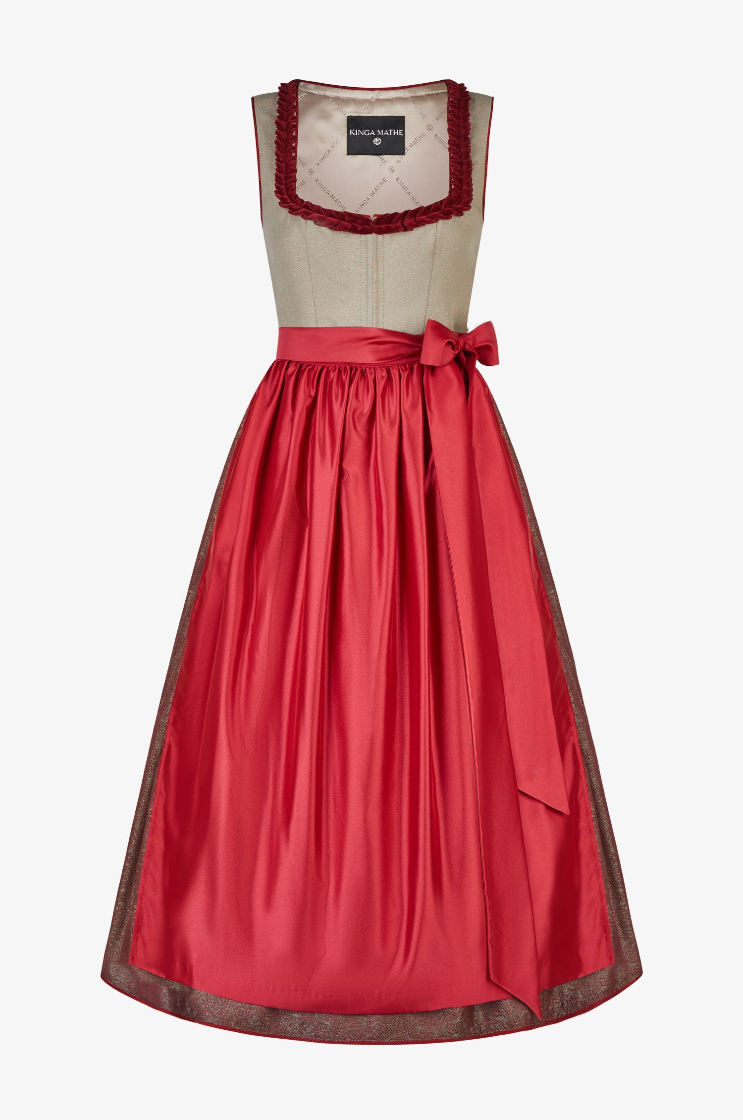 Dirndl Amadora in Jagd-Bordeaux