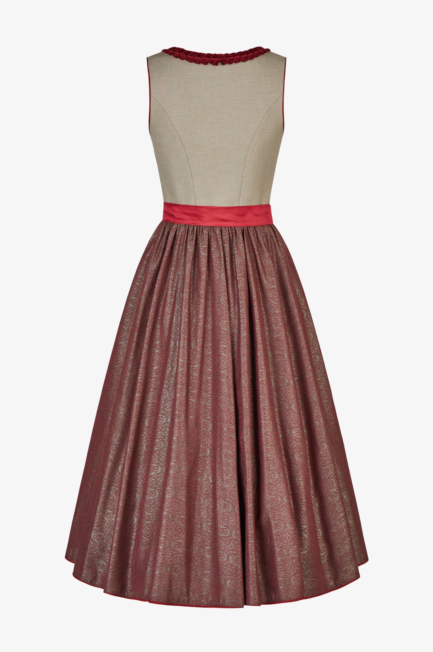 Dirndl Amadora in Jagd-Bordeaux