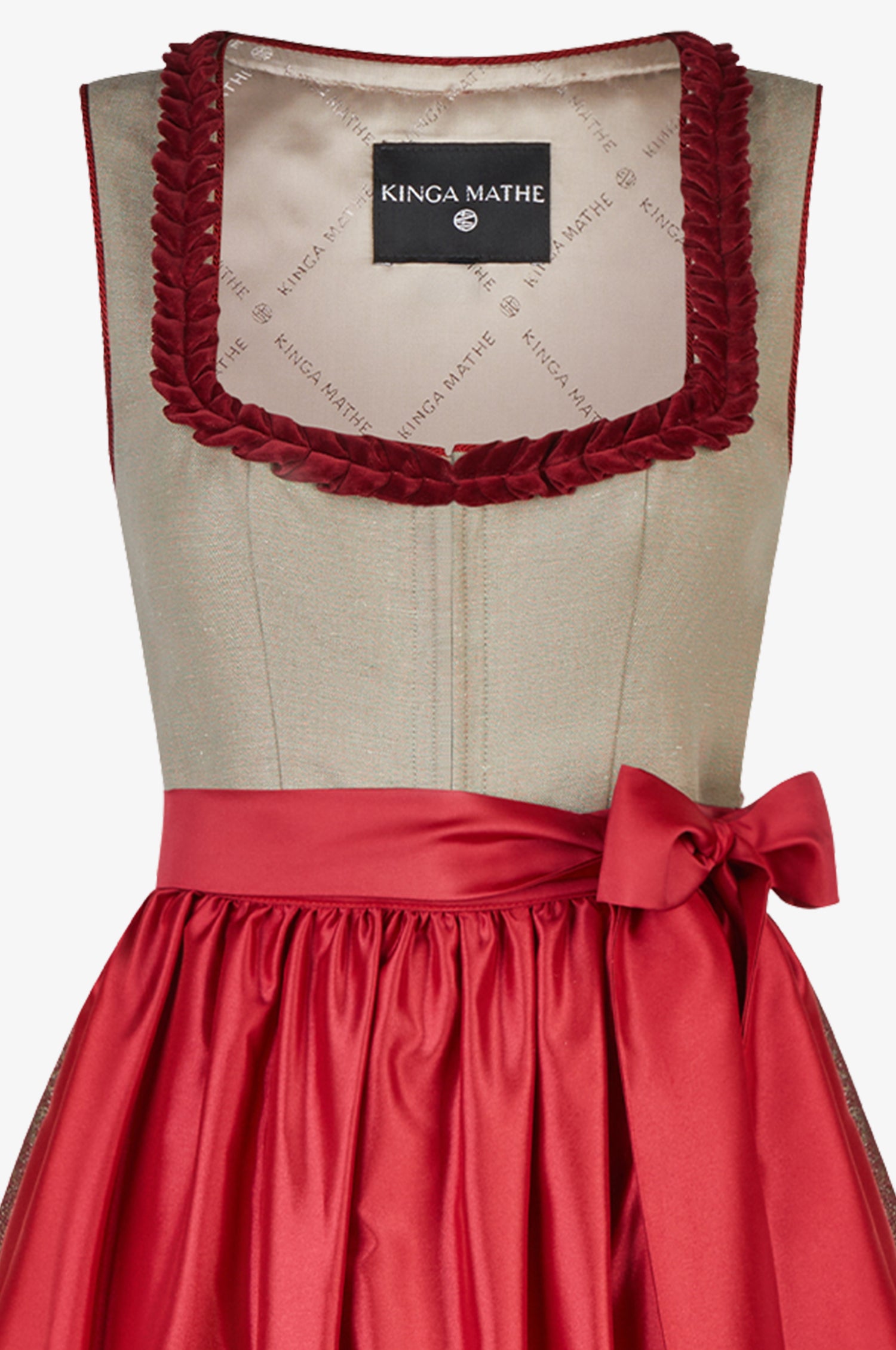 Dirndl Amadora in Jagd-Bordeaux