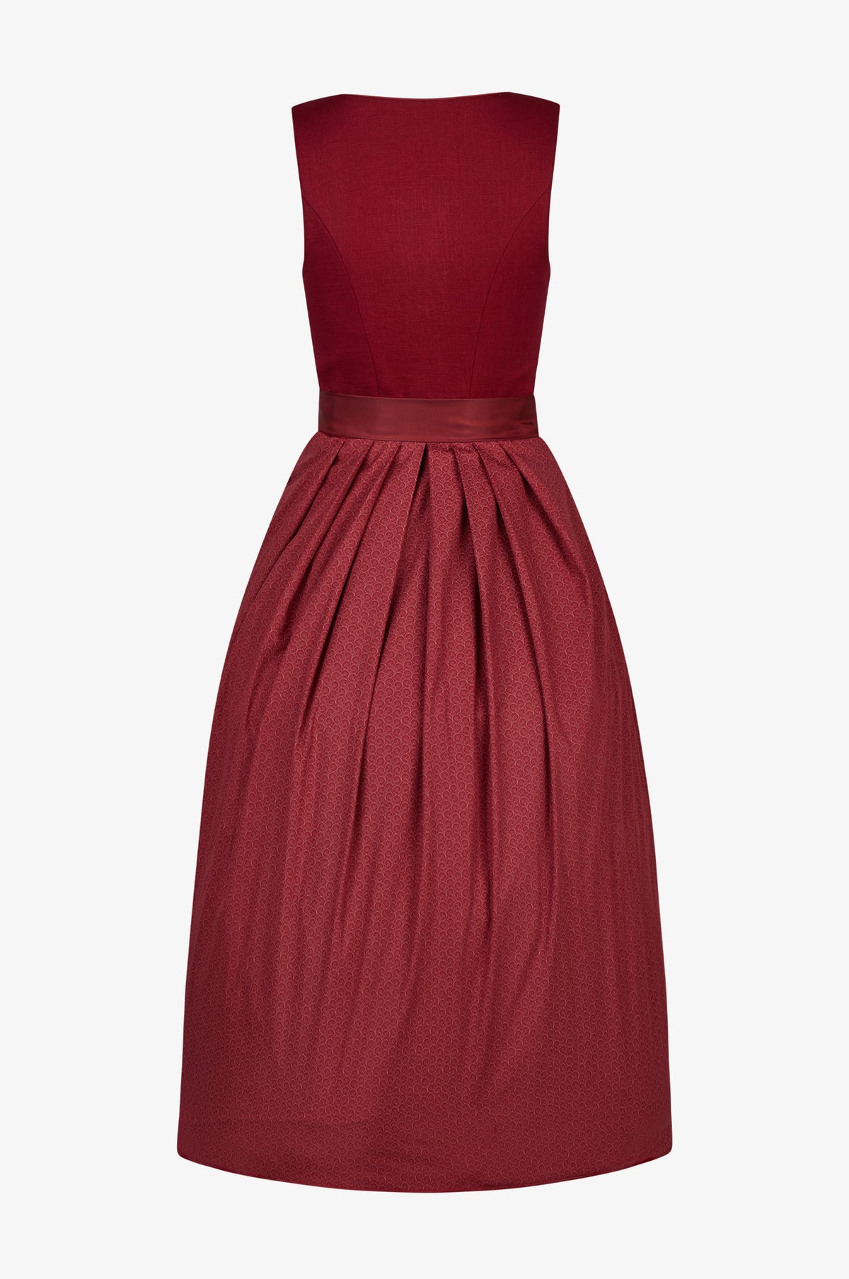 Leinendirndl Sandy in Burgundy