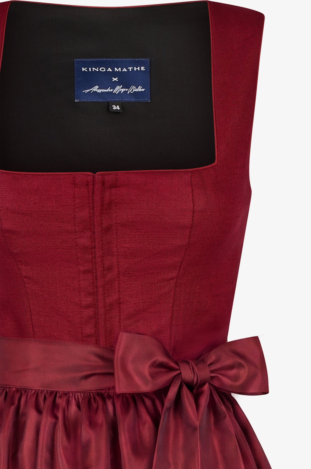 Leinendirndl Sandy in Burgundy
