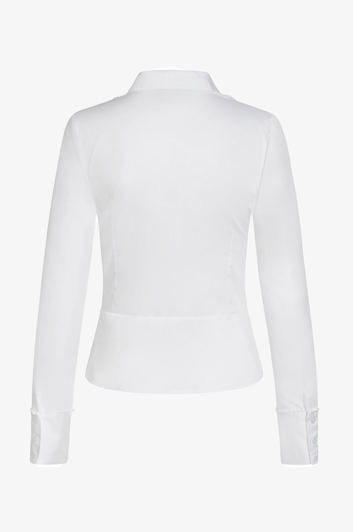 Baumwoll-Bluse Nadja in Weiß - TRACHT À PORTER