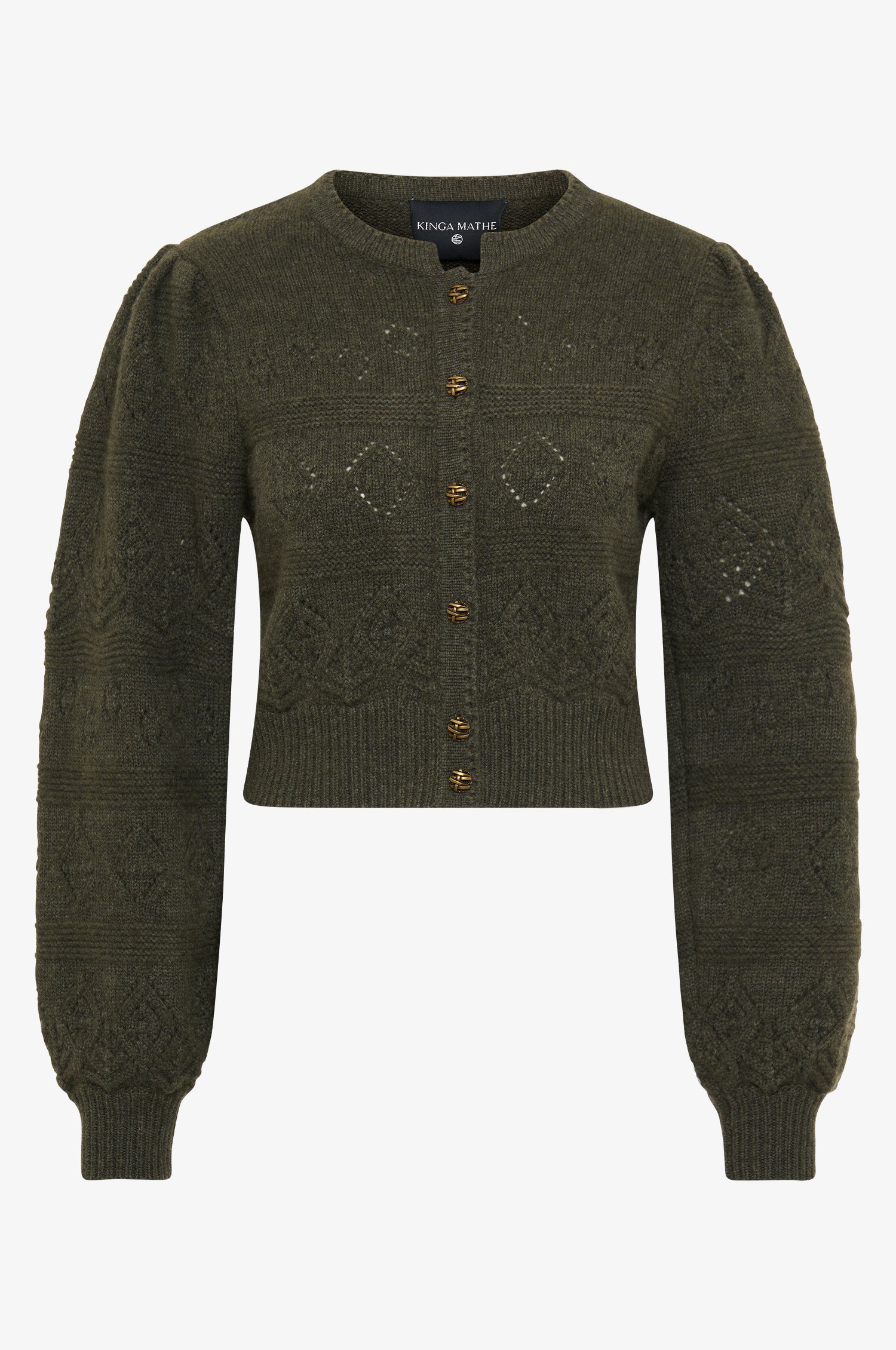 Cashmere Strickjacke Dakota in Olive