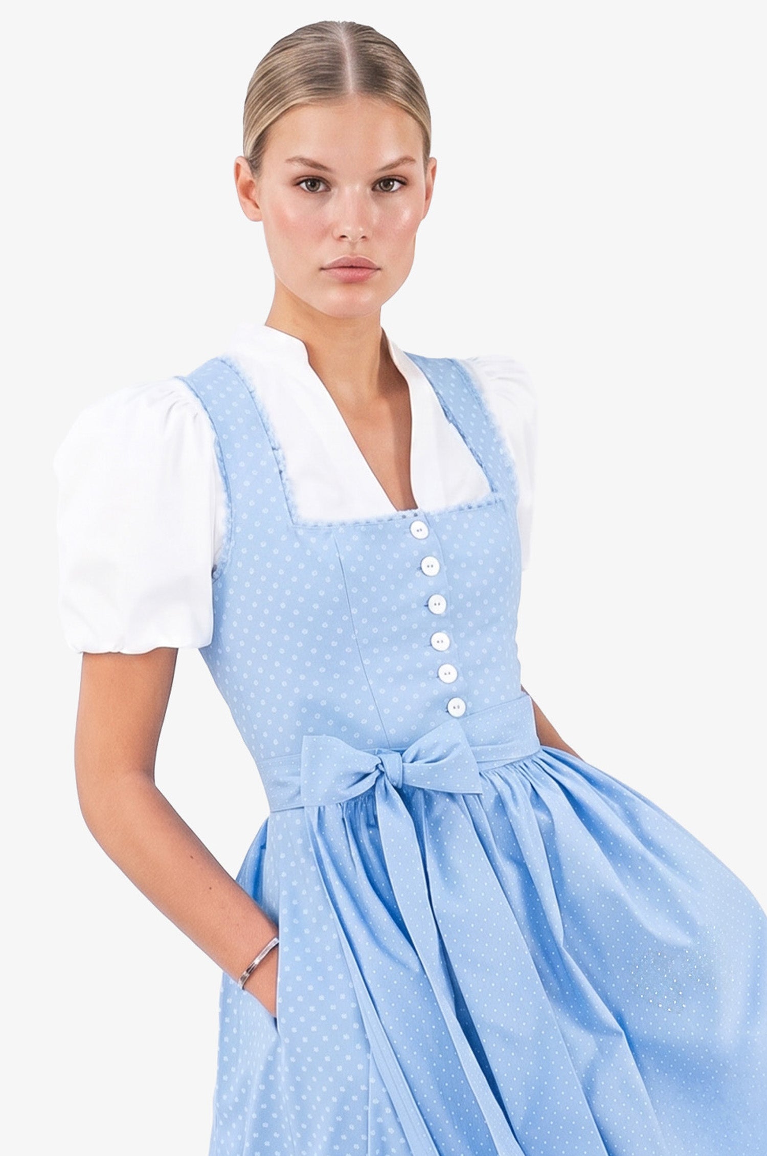 Dirndlbluse Alexa in weiß