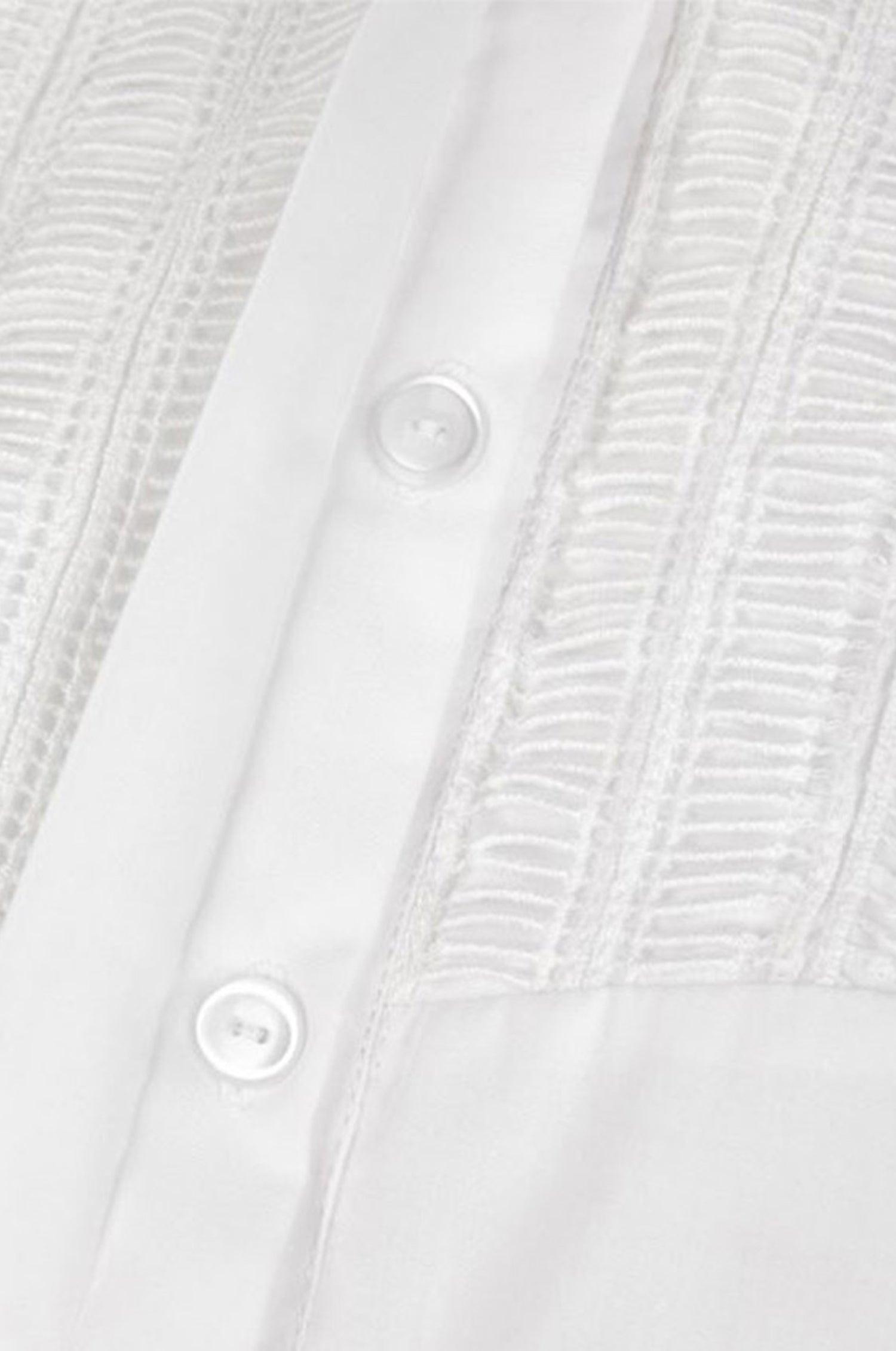 Baumwoll-Bluse Barbara, Weiß - TRACHT À PORTER