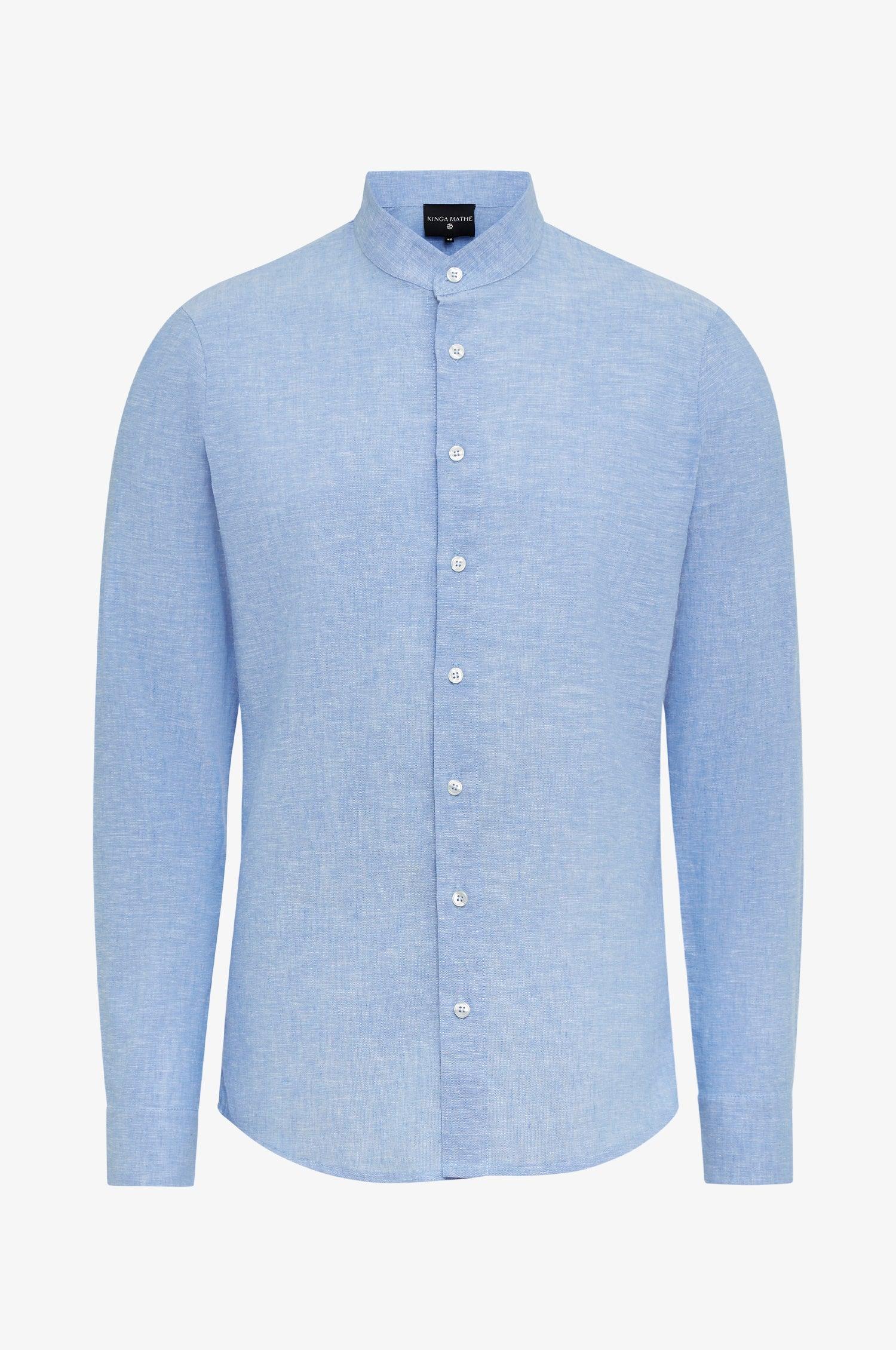 Kinga Mathe Leinenhemd Leo in Blau