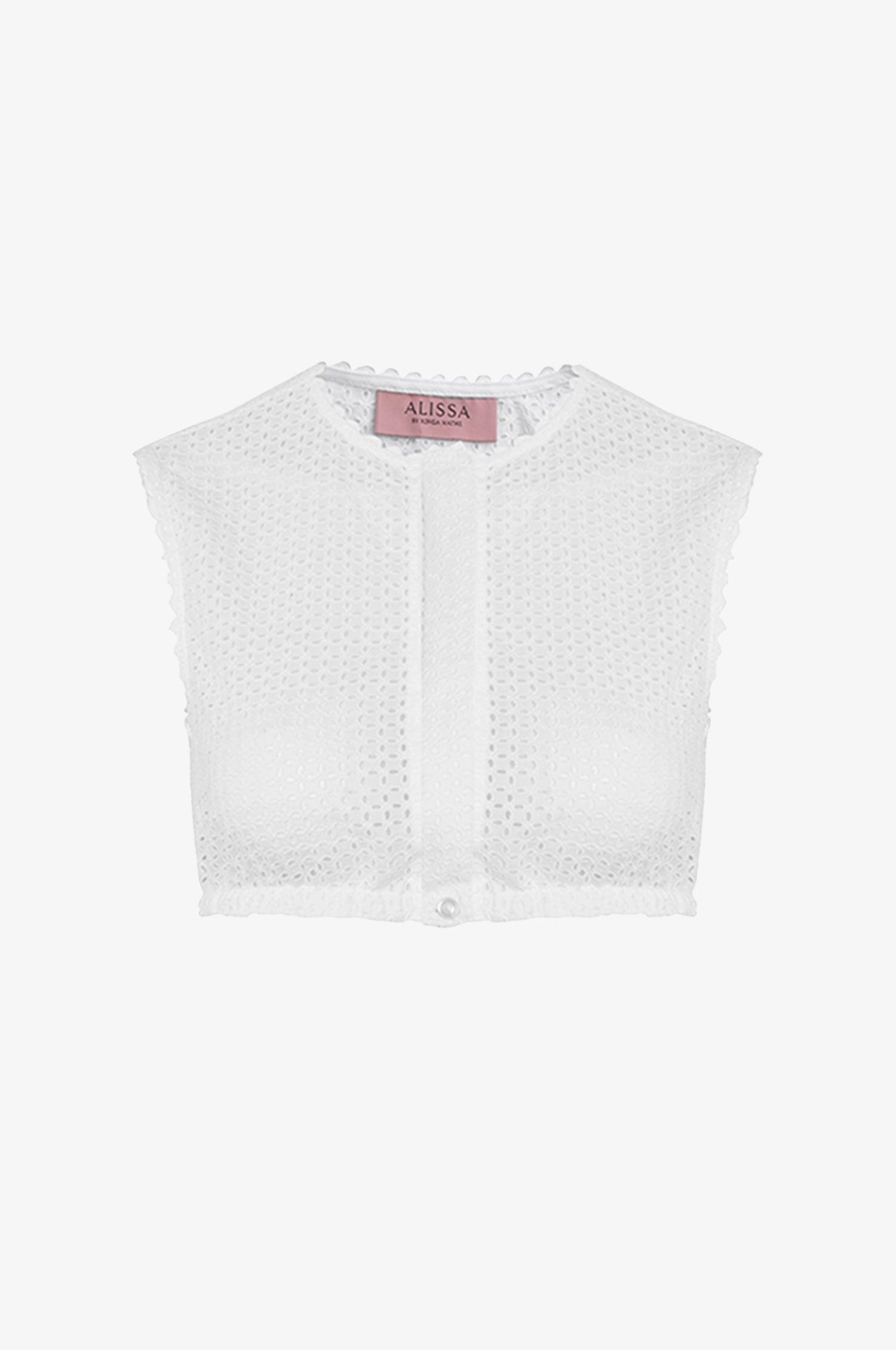 Kinga Mathe Dirndlbluse Romy in Weiß