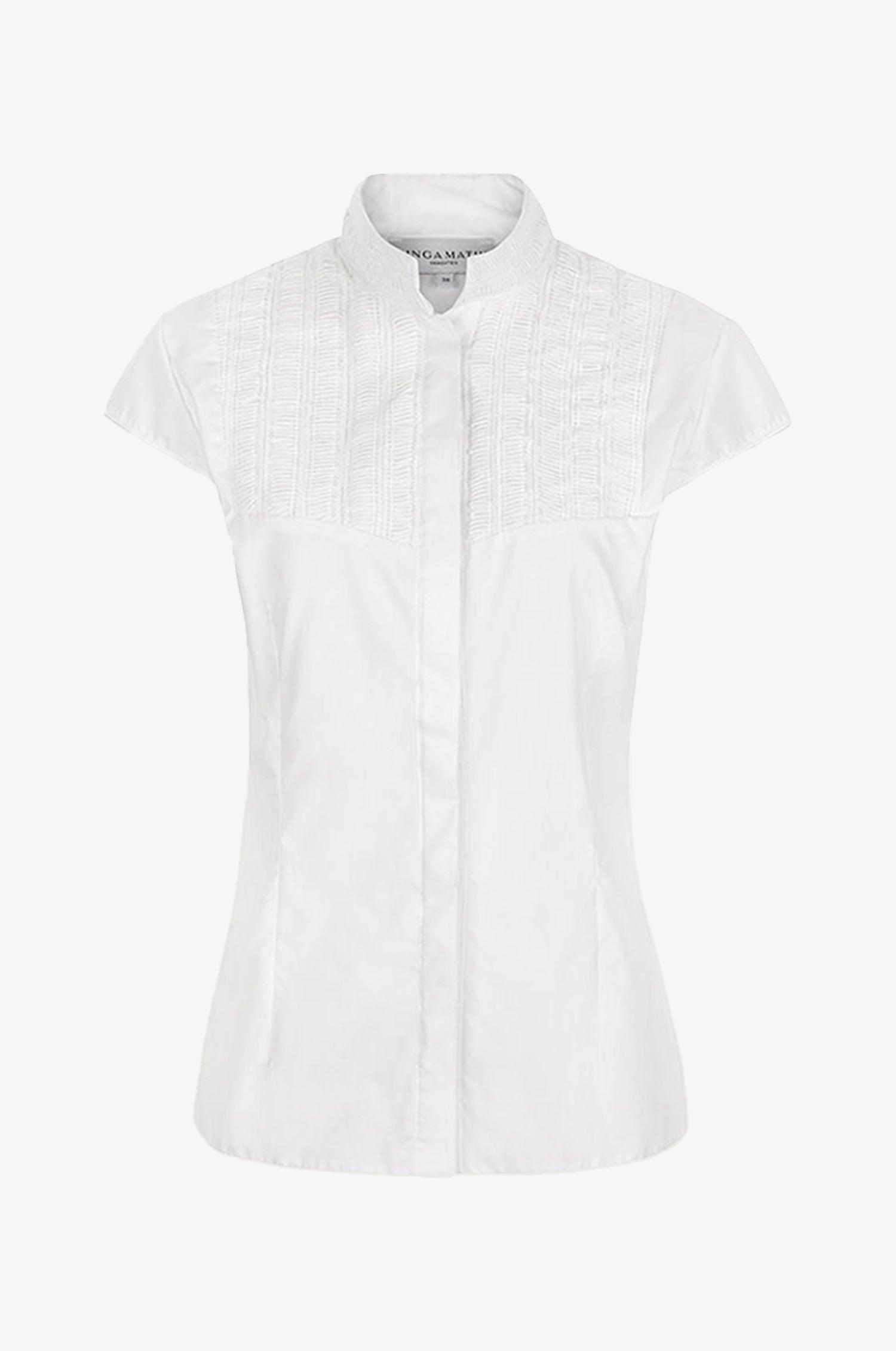 Baumwoll-Bluse Barbara, Weiß - TRACHT À PORTER