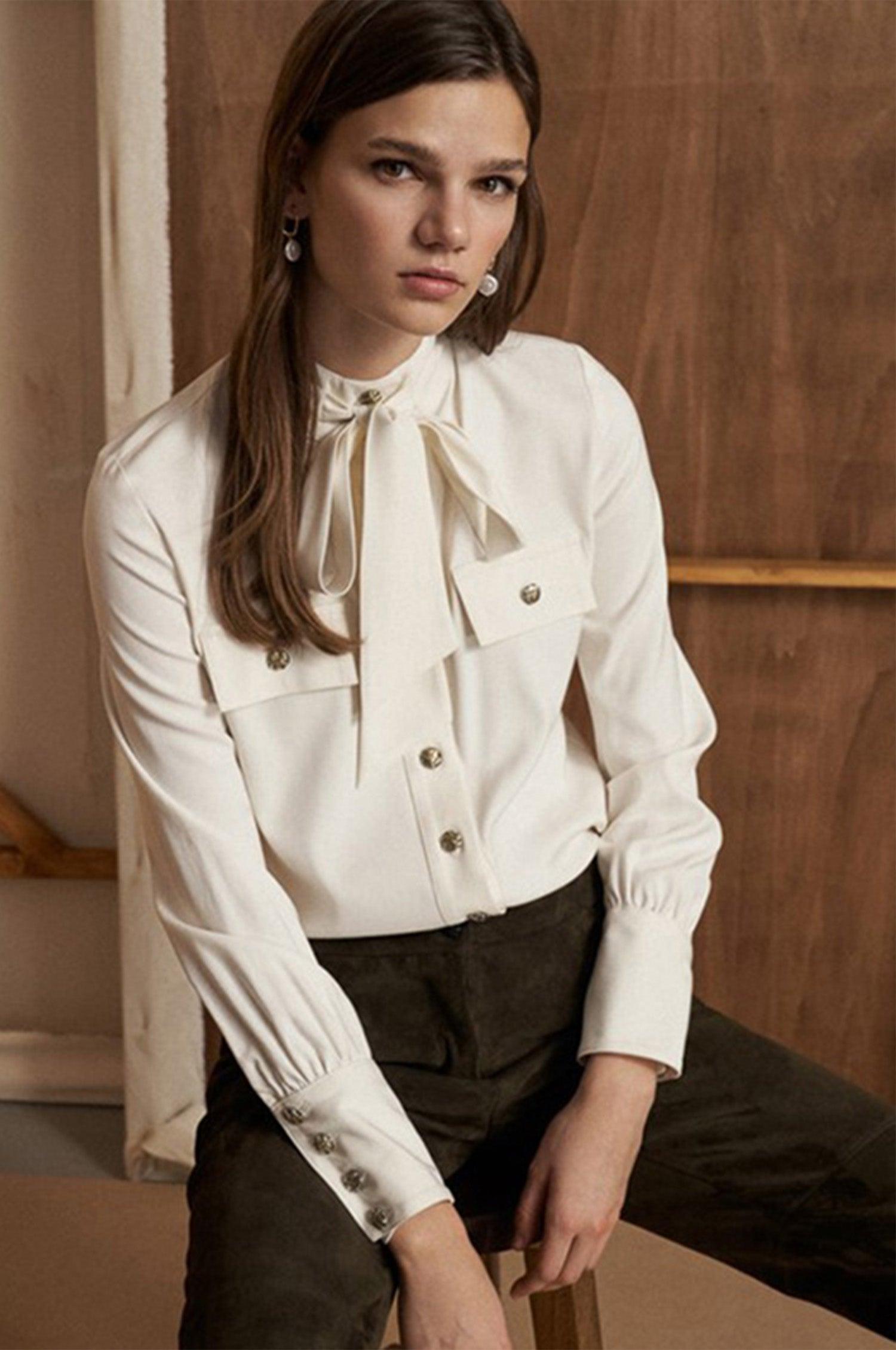 Kinga Mathe Bluse Blake in Ivory