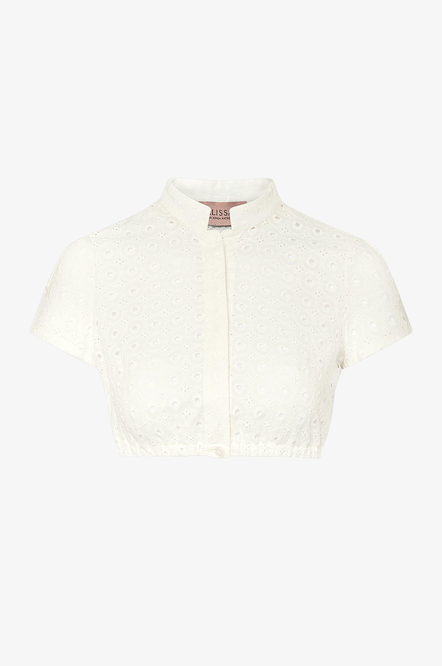 Kinga Mathe Dirndlbluse Fee in Weiß