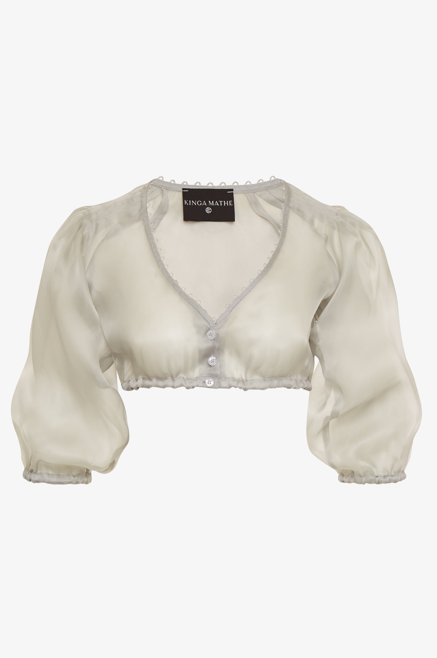 Kinga Mathe Organzabluse Kaira in Grau