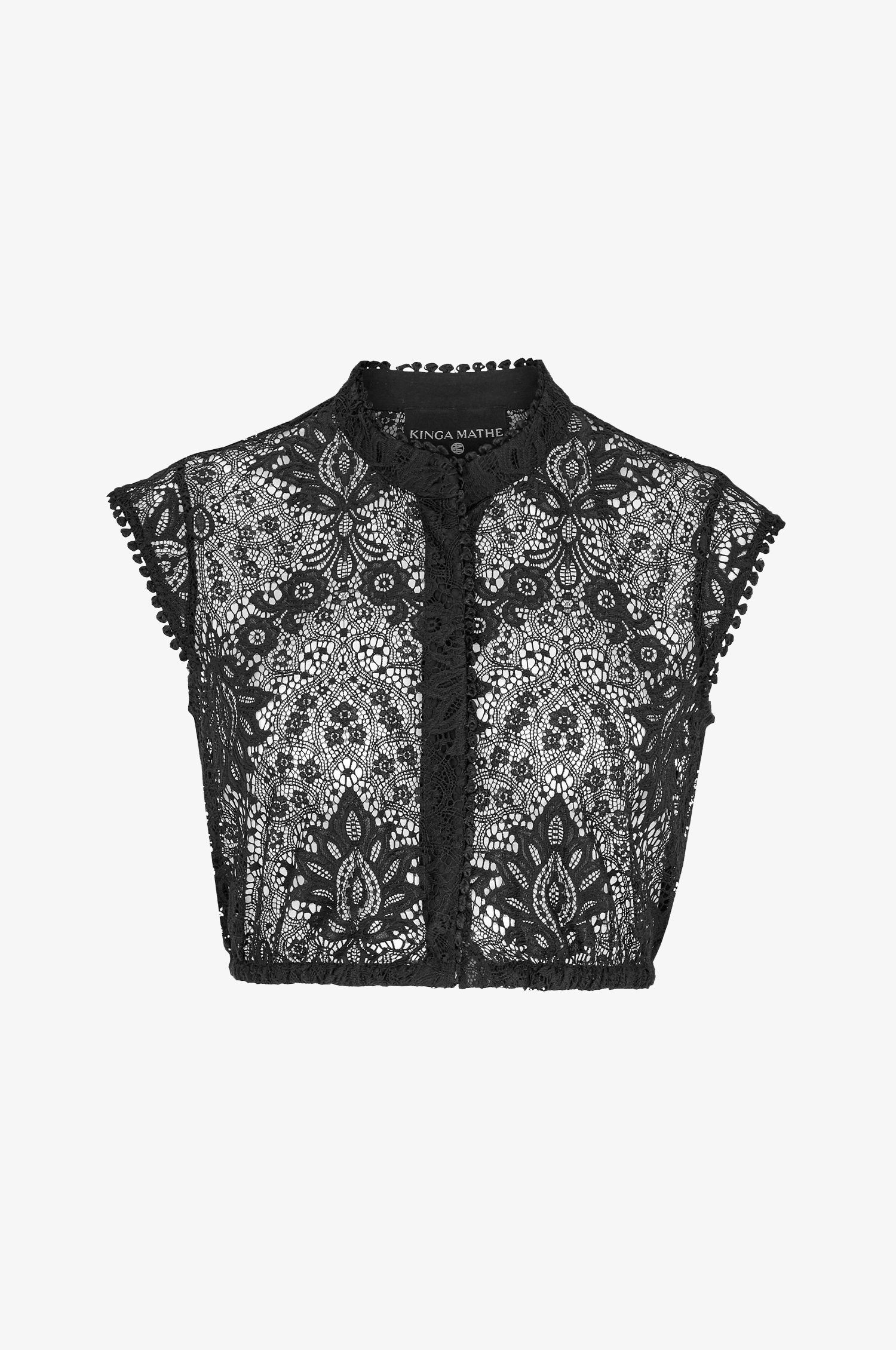 Kinga Mathe Spitzenbluse Evelyn in Schwarz