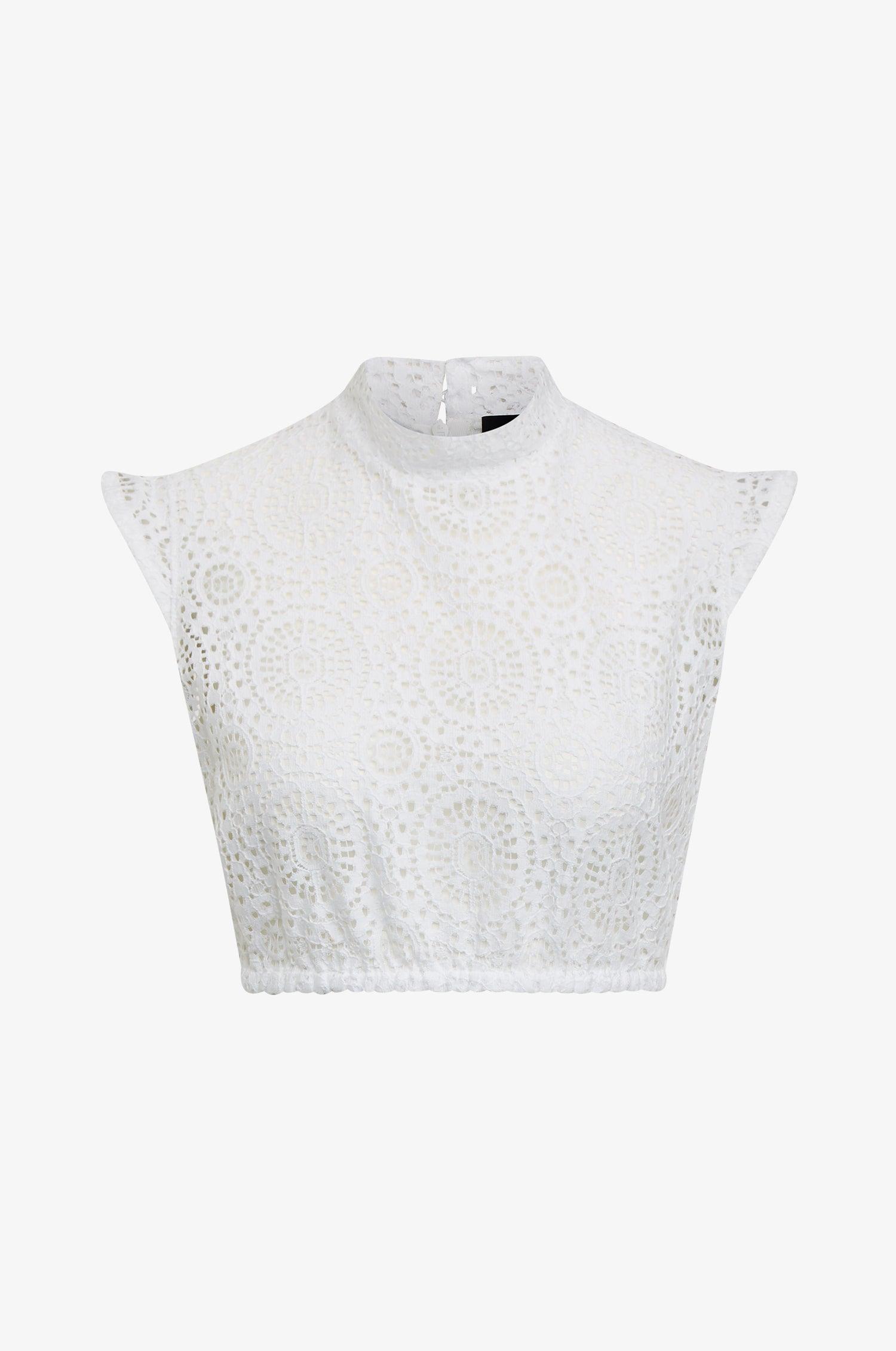 Kinga Mathe Dirndlbluse Heidi in Weiß