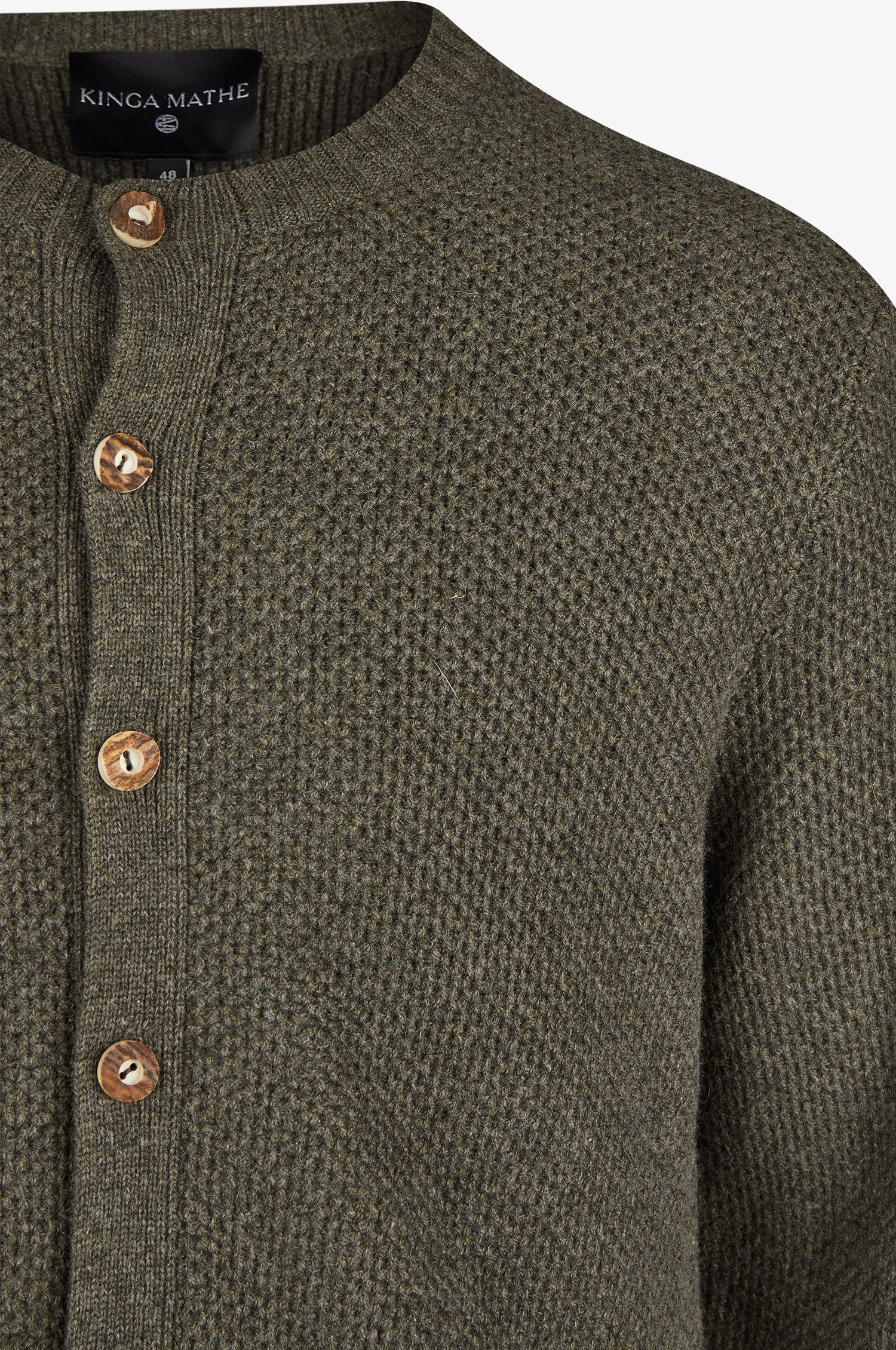 Cashmere Strickjacke Elias in Olive