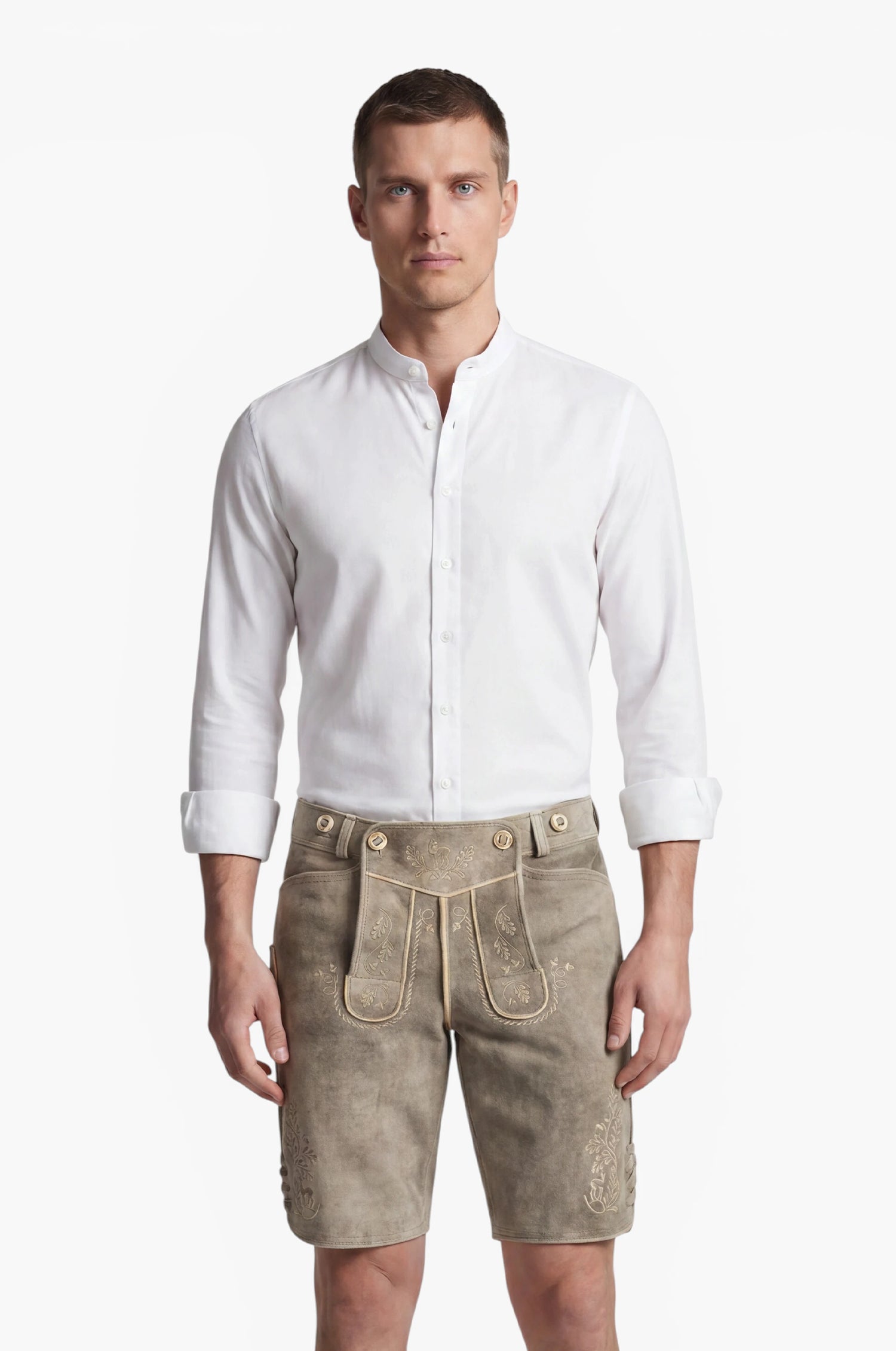 Ziegen Lederhose Franz in Creme