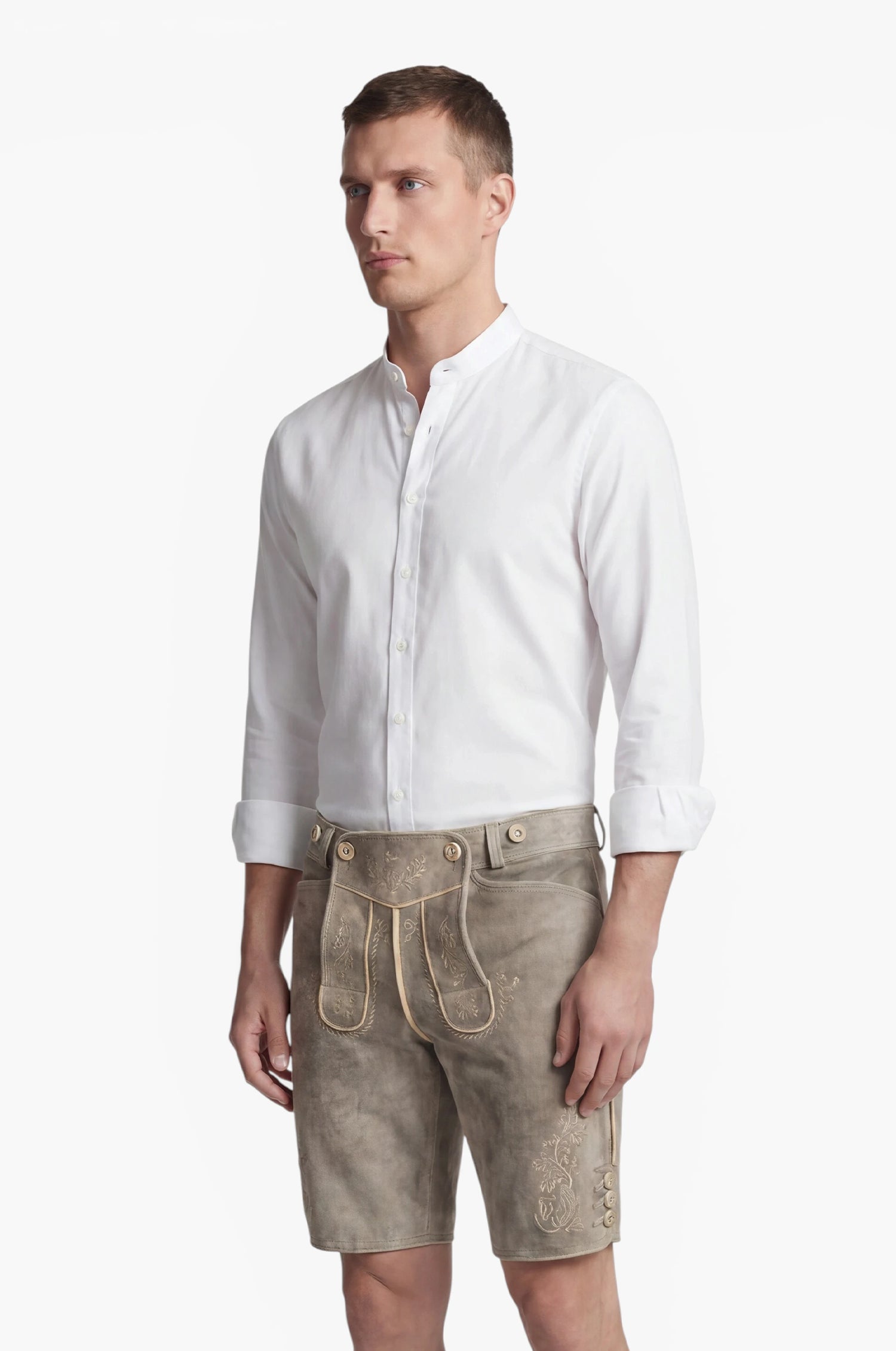 Ziegen Lederhose Franz in Creme