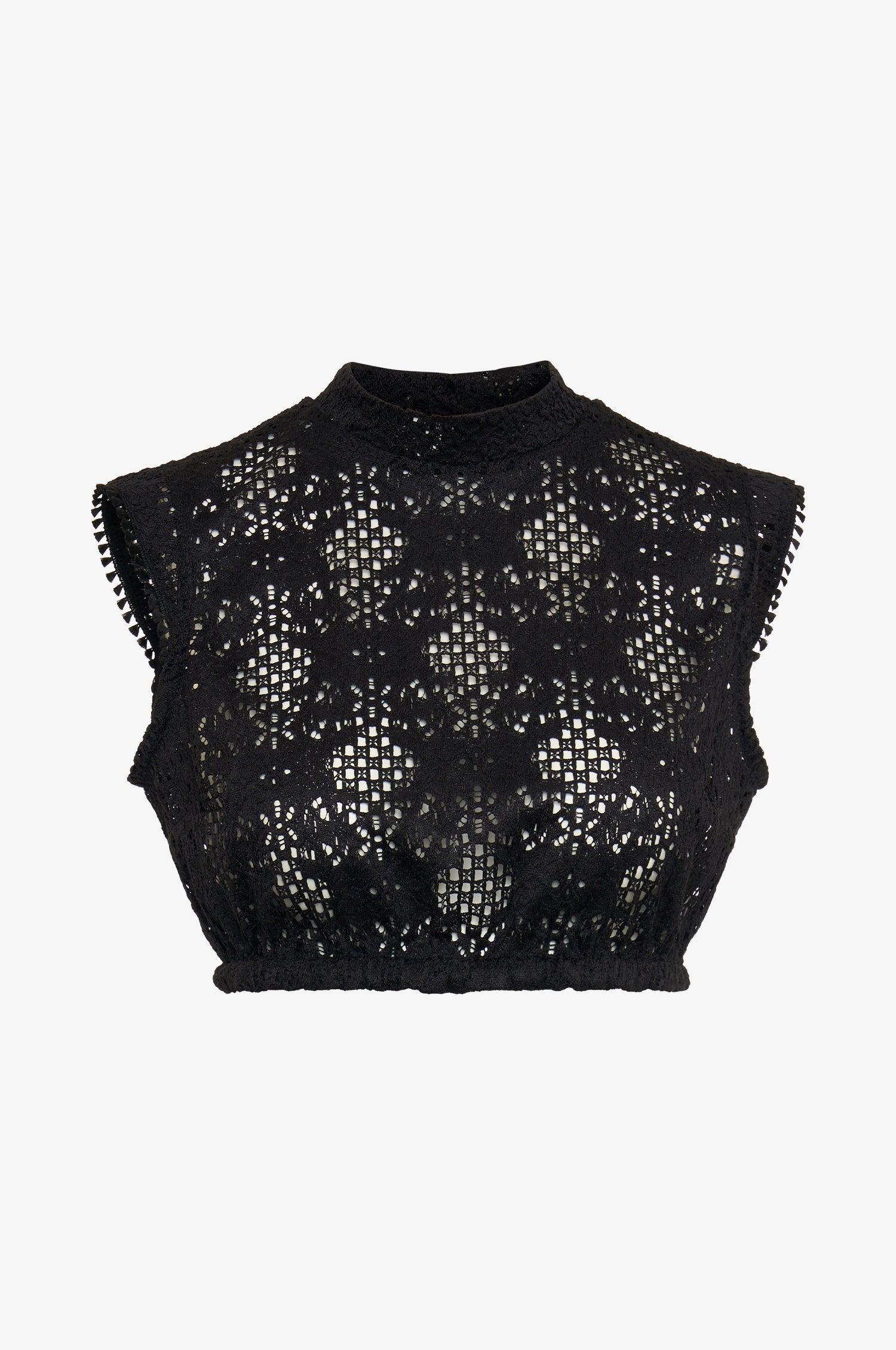 Kinga Mathe Dirndlbluse Heidi in Schwarz