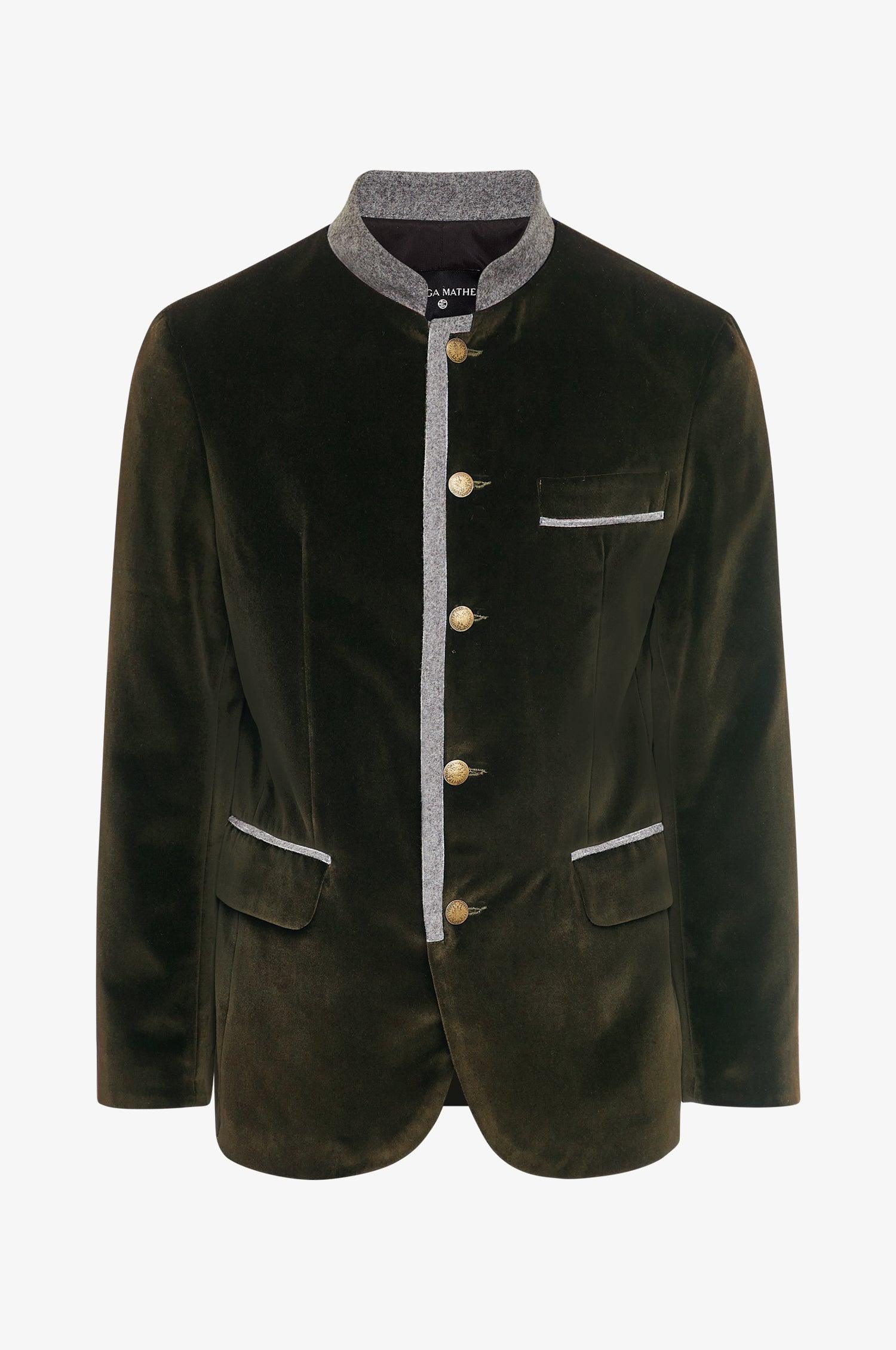 Kinga Mathe Samt Janker Maxim in Olive