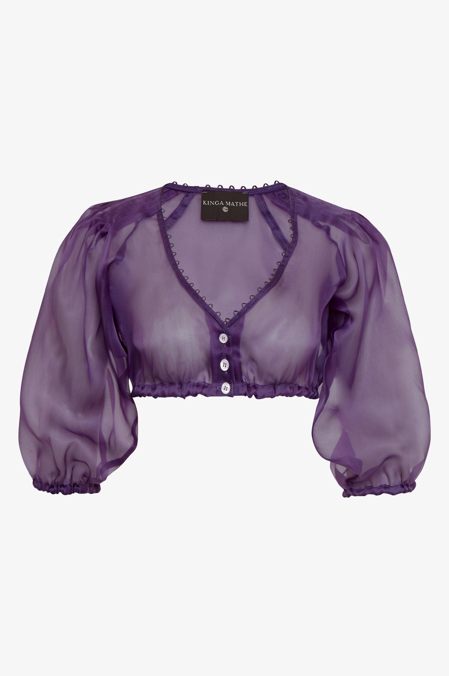 Kinga Mathe Organzabluse Kaira in Lila