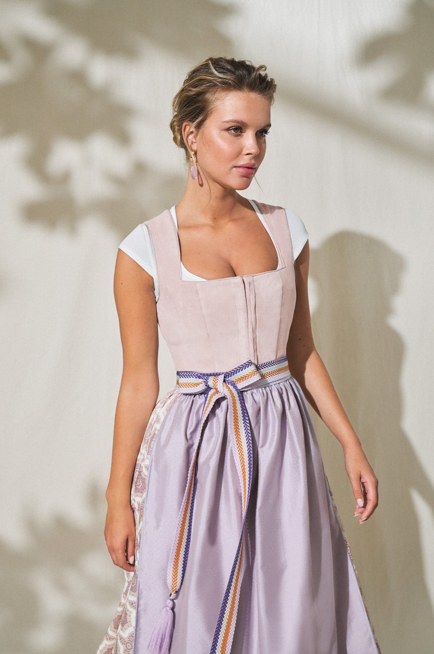 Lederdirndl Amapa in Mauve