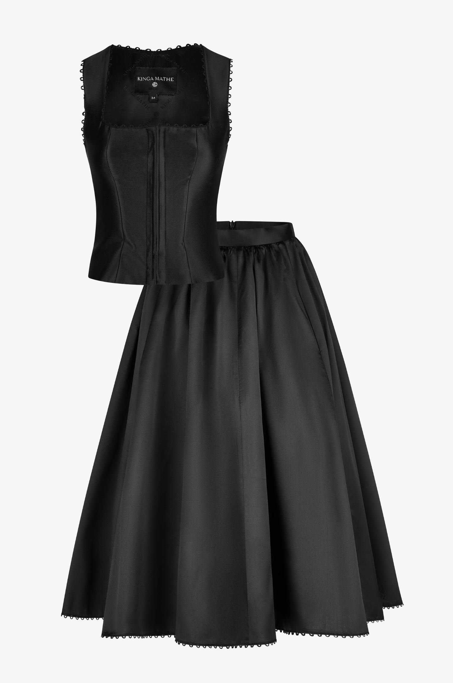 Kinga Mathe Set in Schwarz