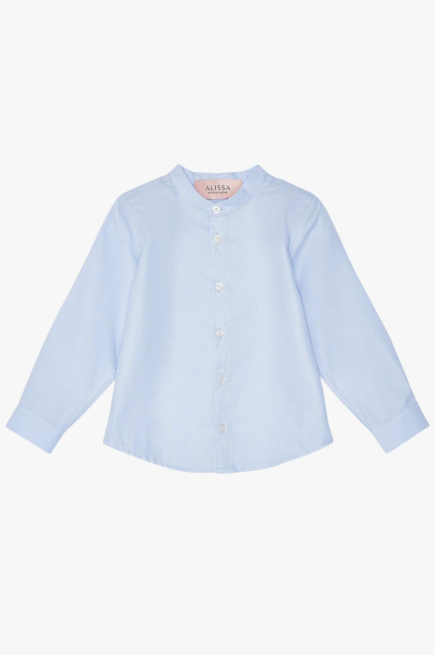 Kinga Mathe Knabenhemd Fin in hellblau