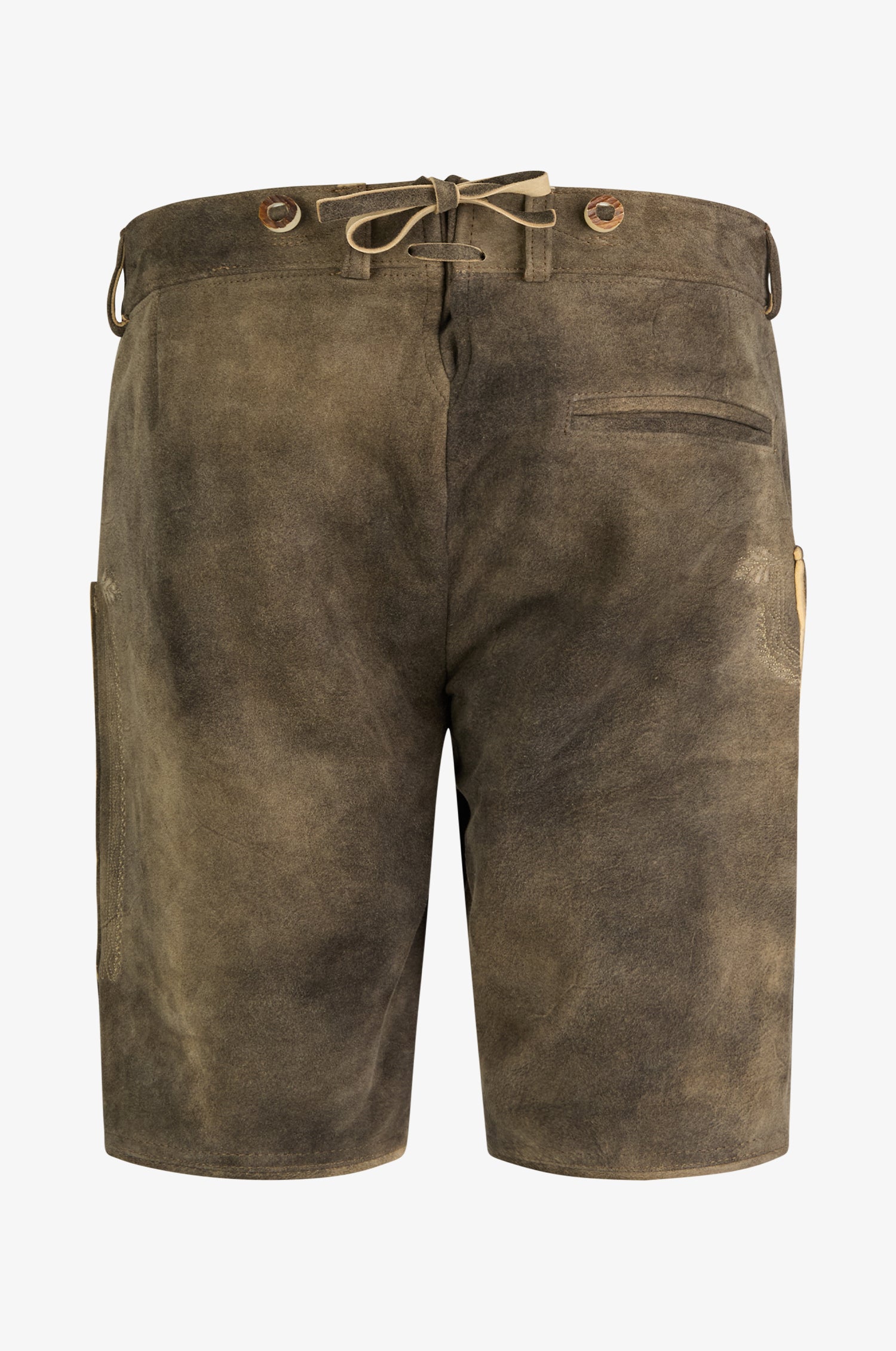 Ziegen Lederhose Kaiser in Old Grey