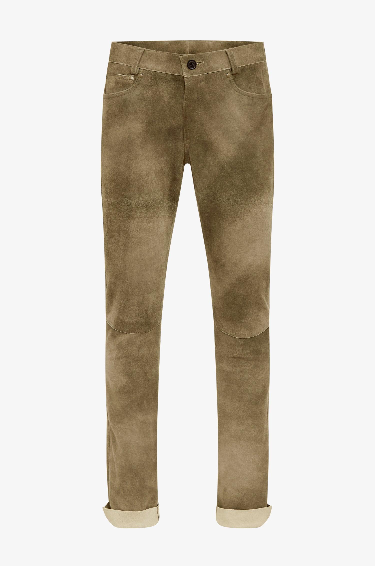 Kinga Mathe Ziegenlederhose Hansi in Lang Inka