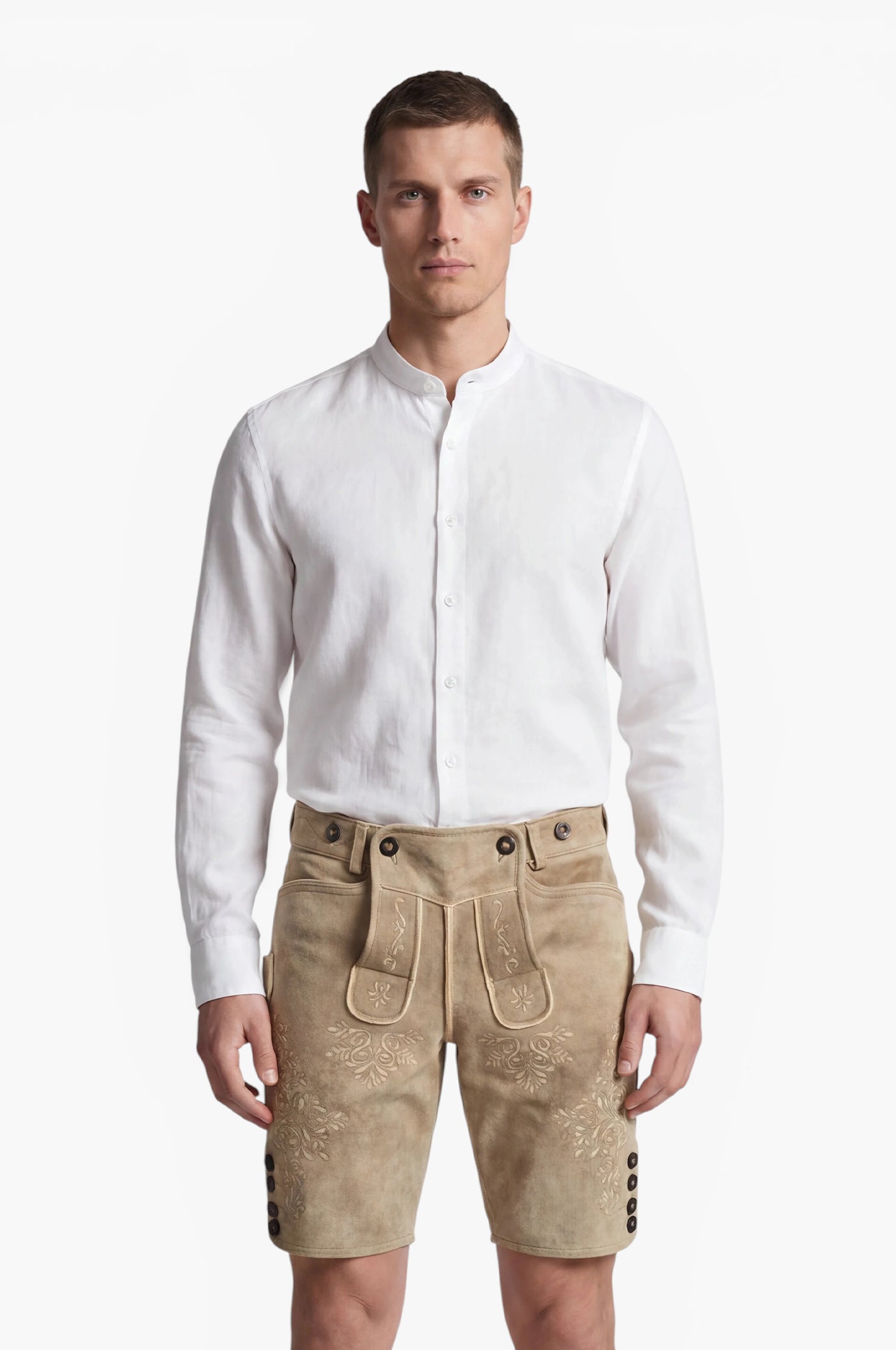 Hirsch Lederhose Leopold in Granit