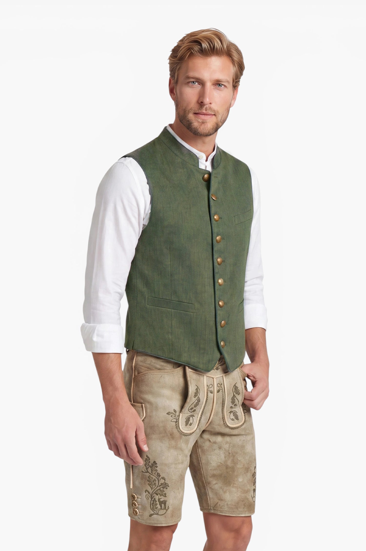 Trachtenweste Nick in Olive