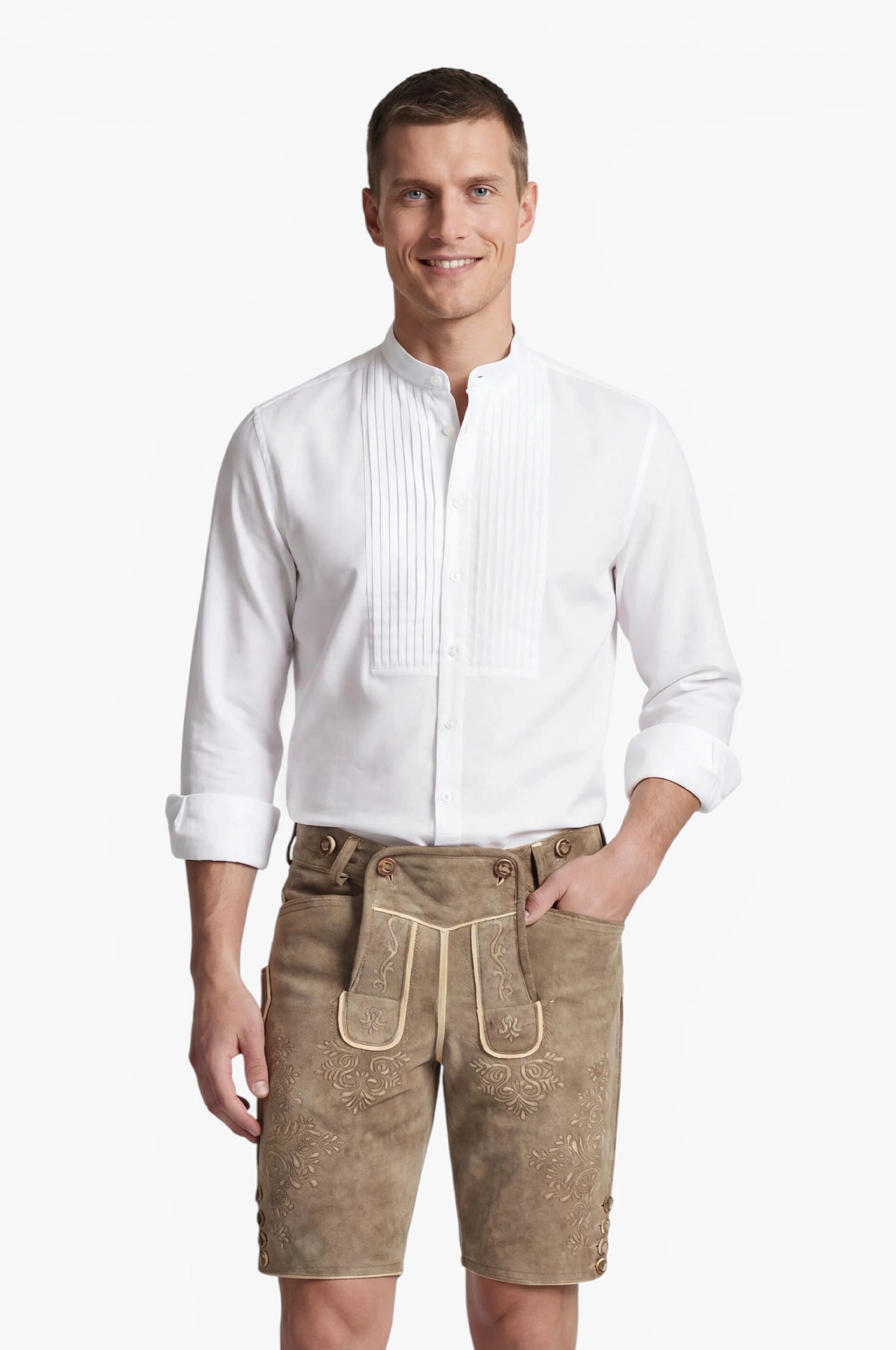 Hirschlederhose Noah in Tabacco