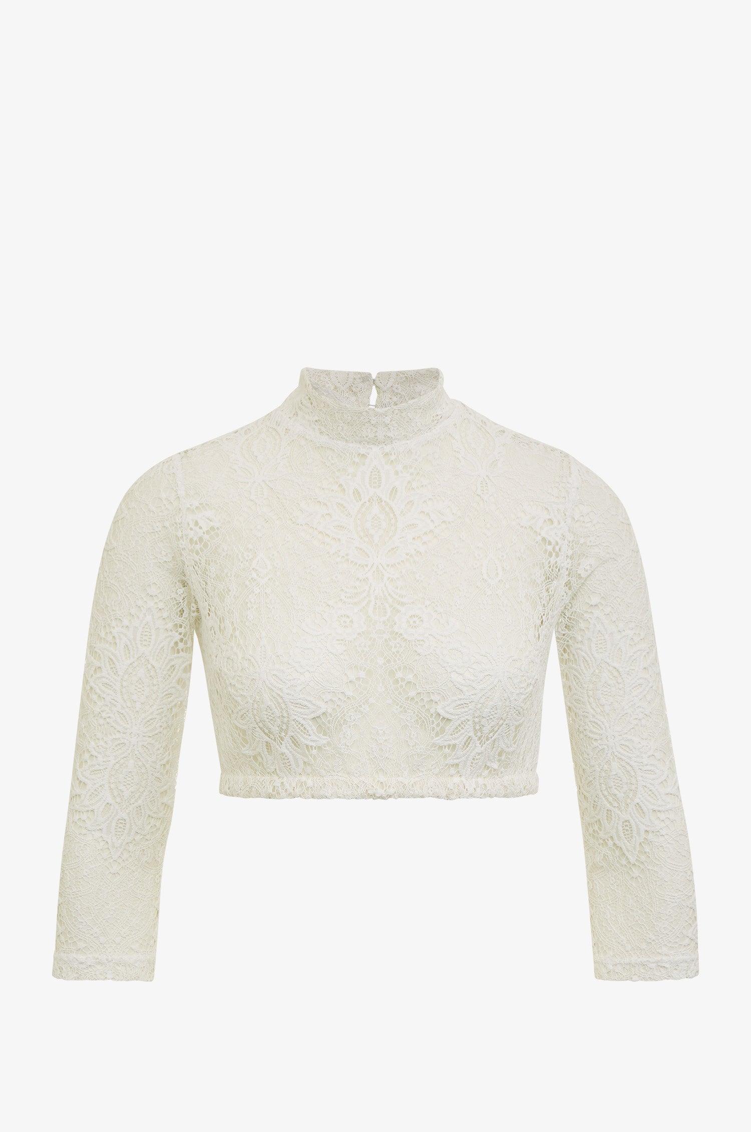 Kinga Mathe Dirndlbluse Inga in weiß