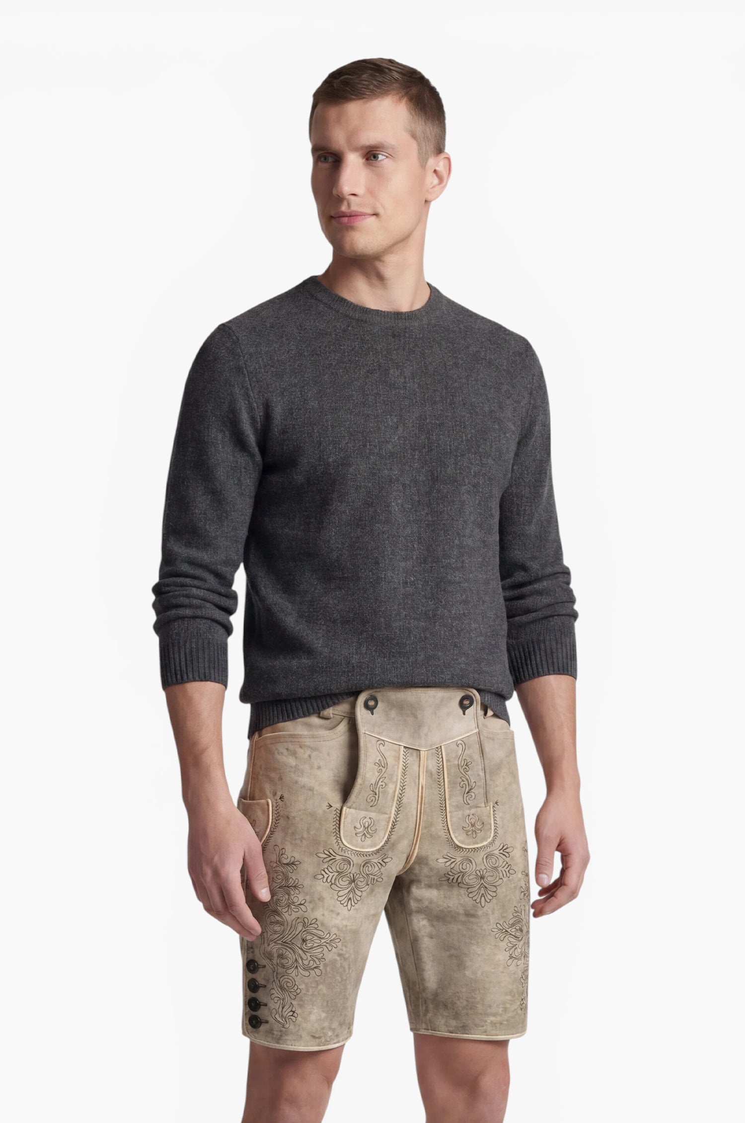 Cashmere Pullover Charles in Grau