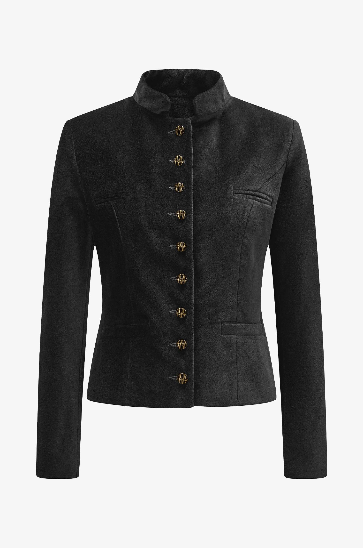 Kinga Mathe Samtjacke Constanze in Anthrazit