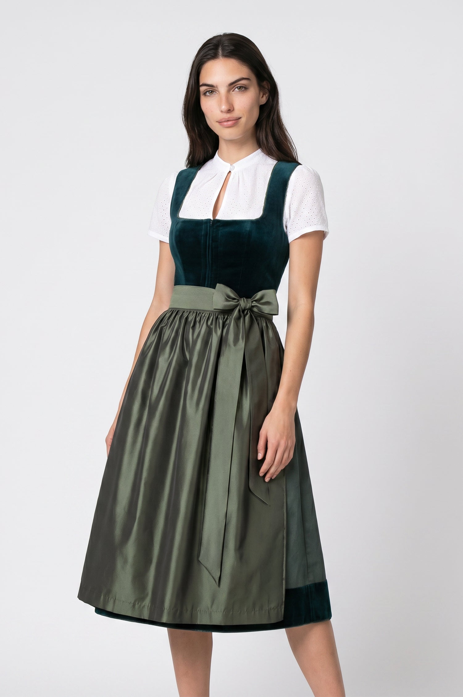 Samtdirndl Sandy in Petrol