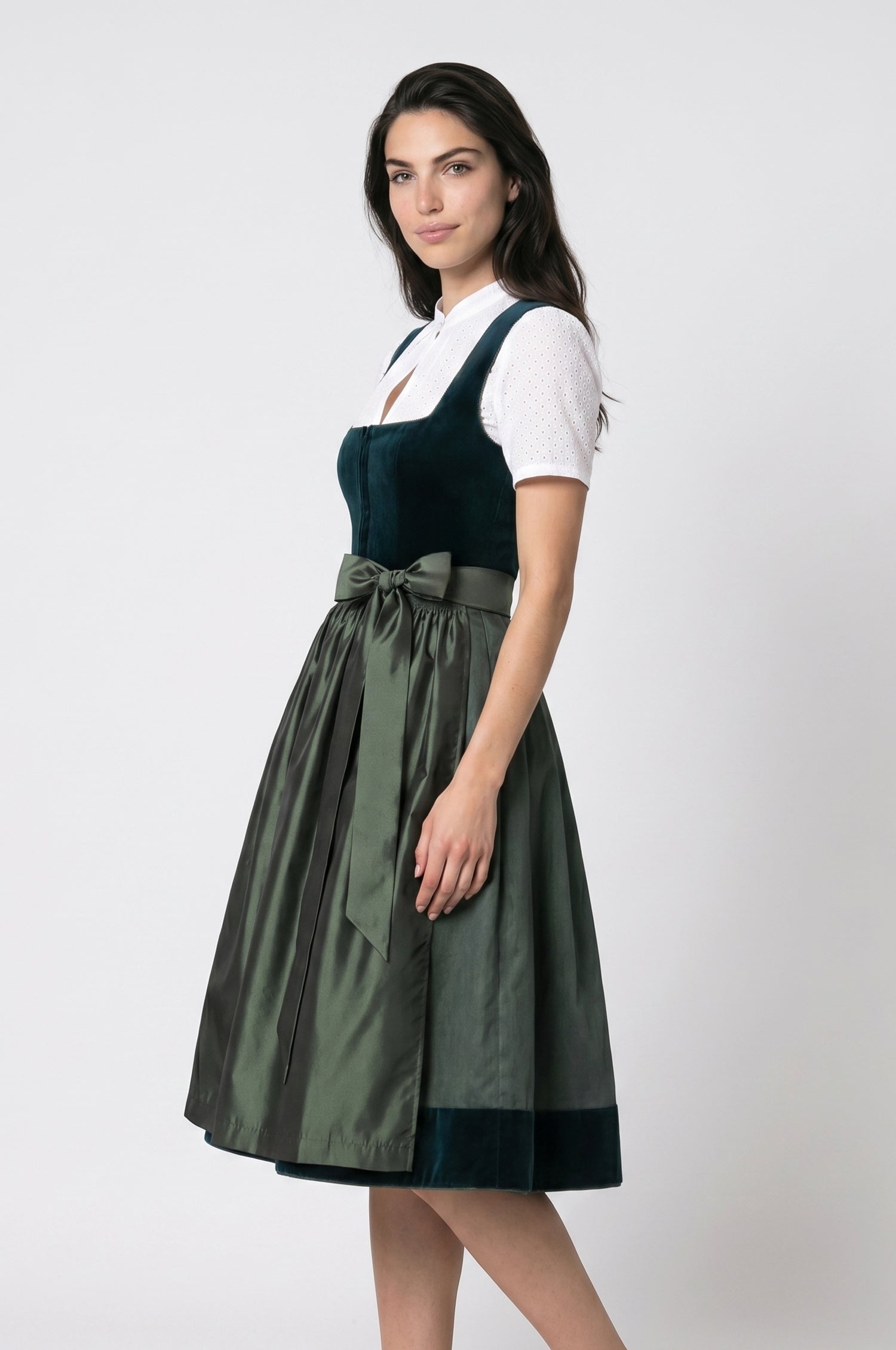 Samtdirndl Sandy in Petrol