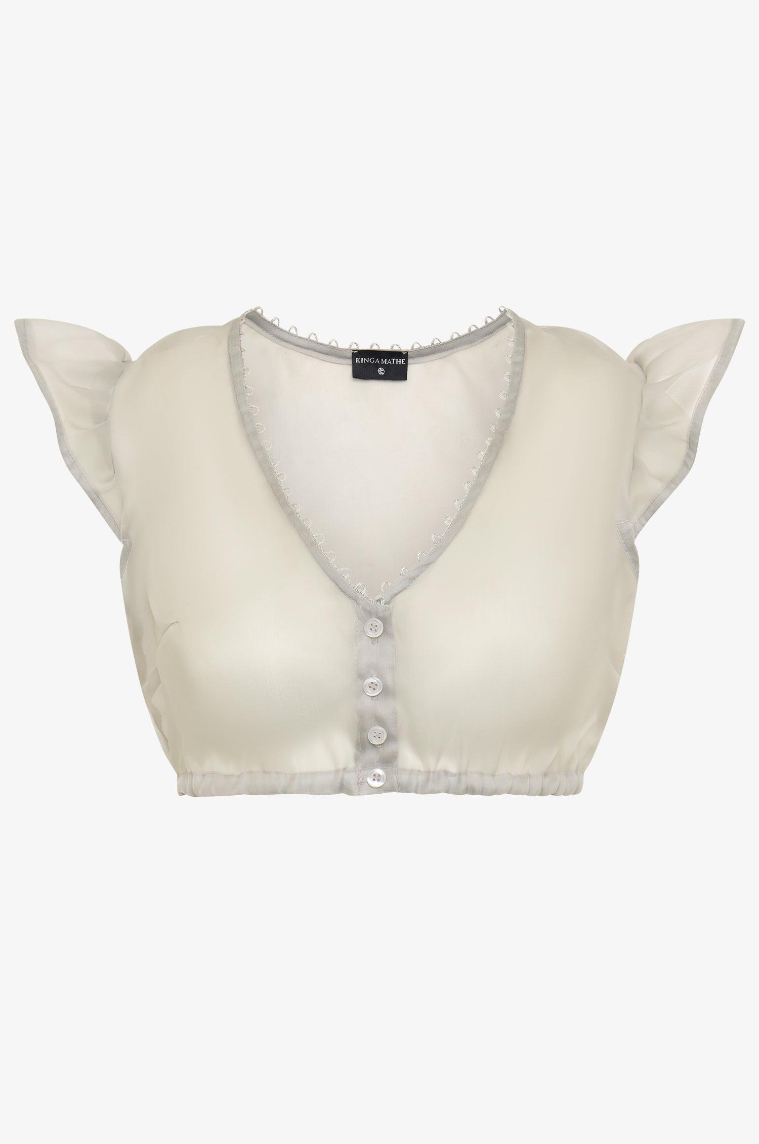 Kinga Mathe Seidenbluse Kiki in Grau