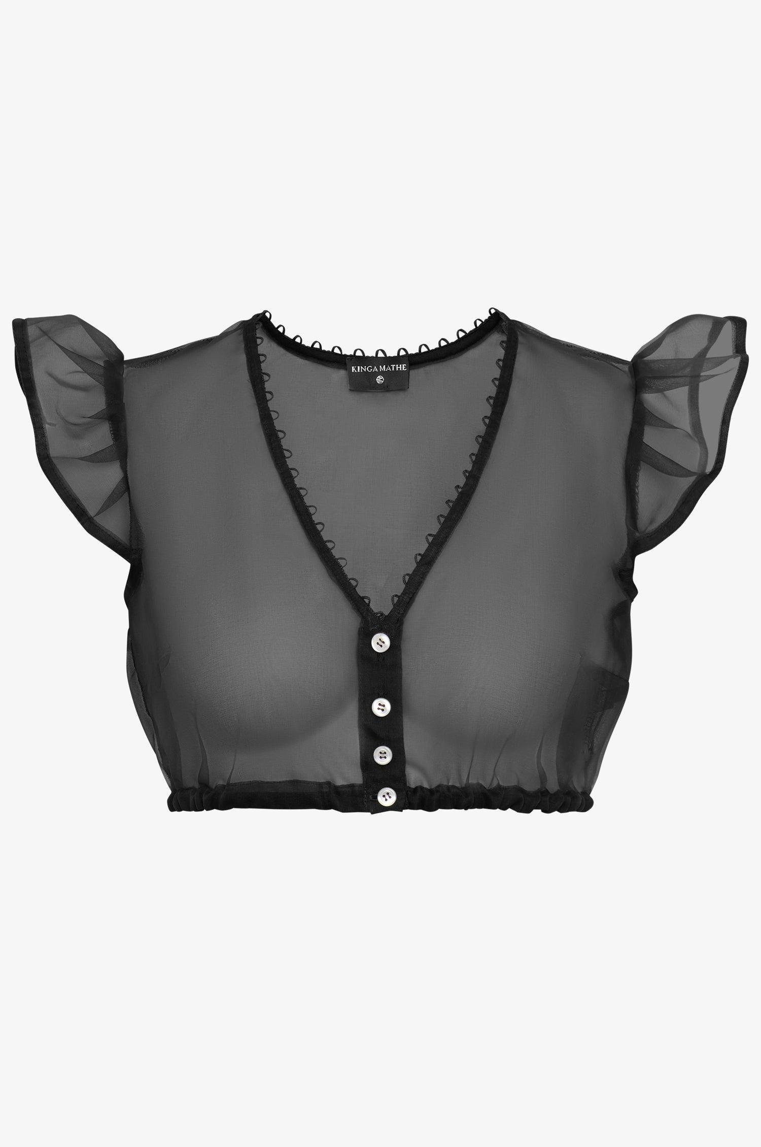 Kinga Mathe Seidenbluse Kiki in Schwarz