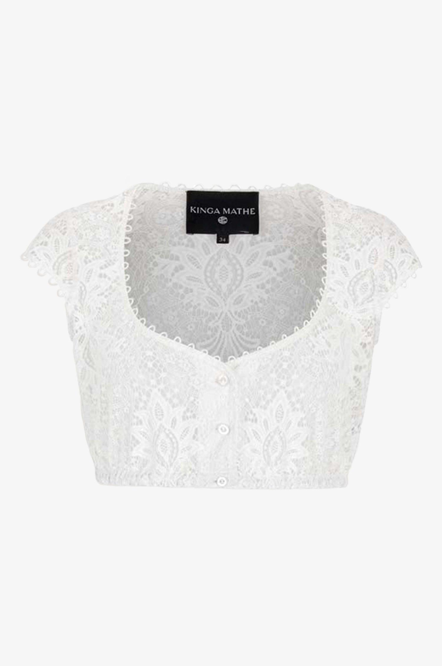 Kinga Mathe Spitzenbluse Samantha in Cremeweiß