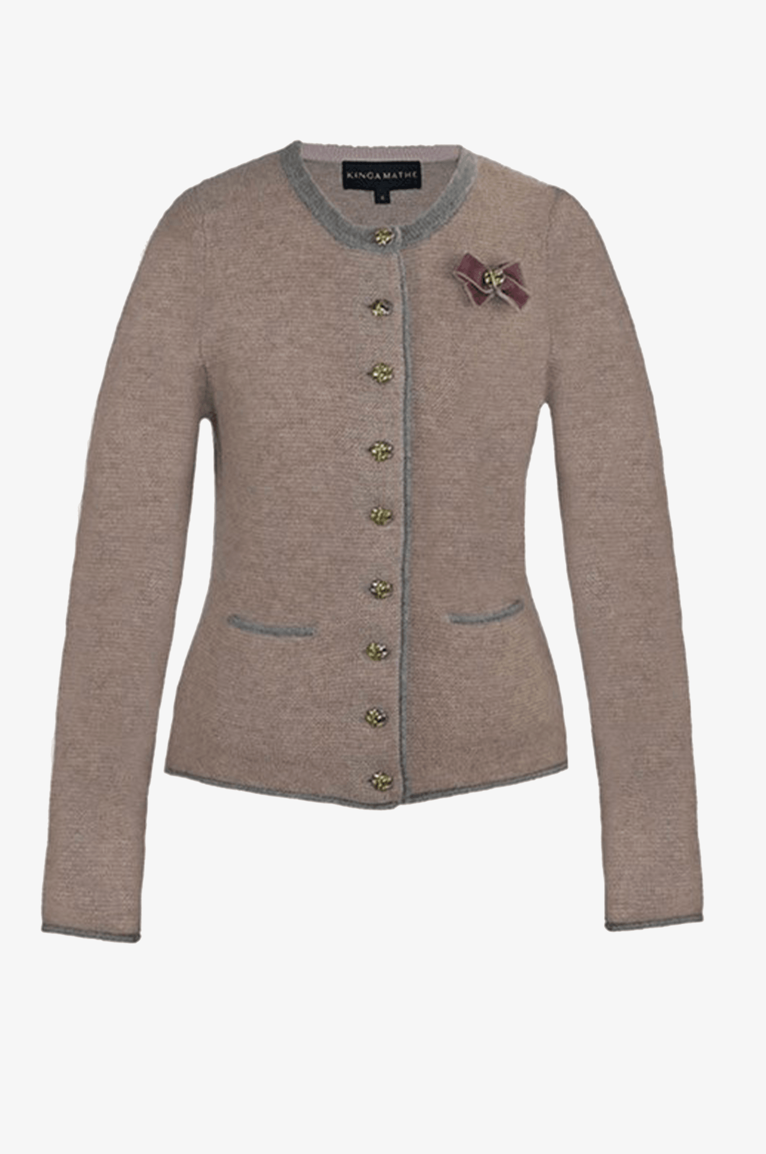 Kinga Mathe Cashmere Strickjacke Franziska in Puder