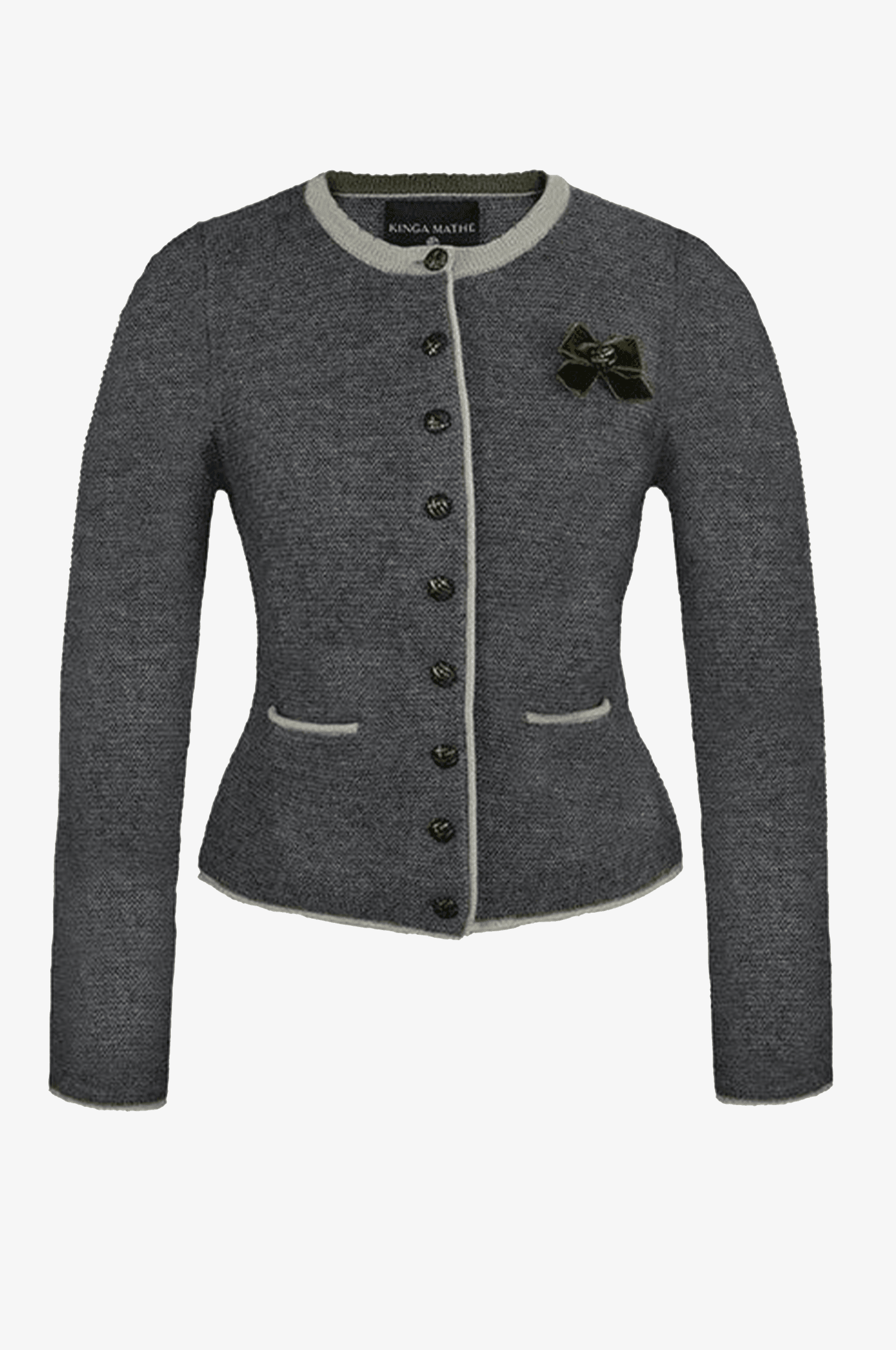 Kinga Mathe Cashmere Strickjacke Franziska in Grau