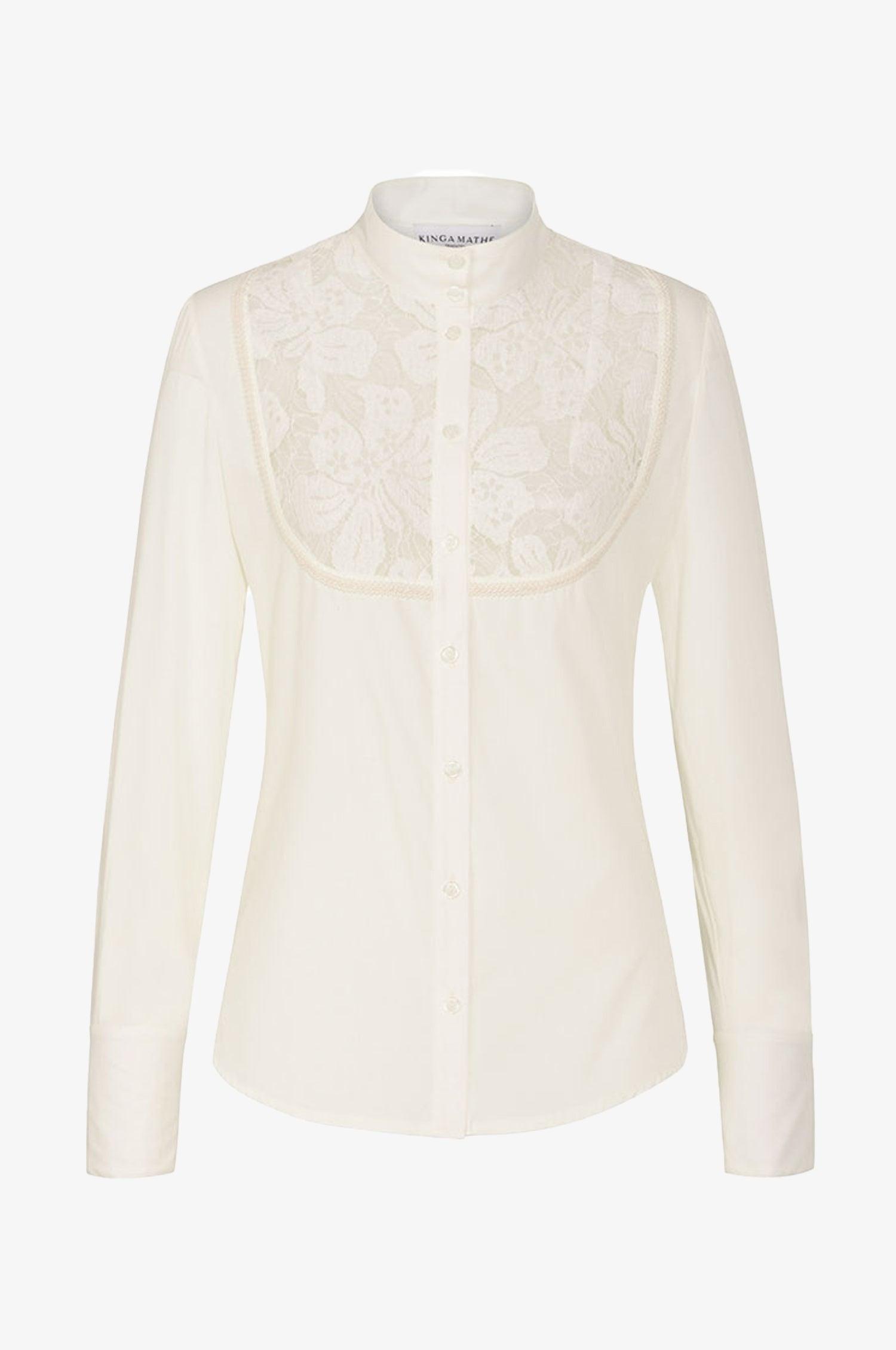 Baumwoll-Bluse Karla in Weiß - TRACHT À PORTER