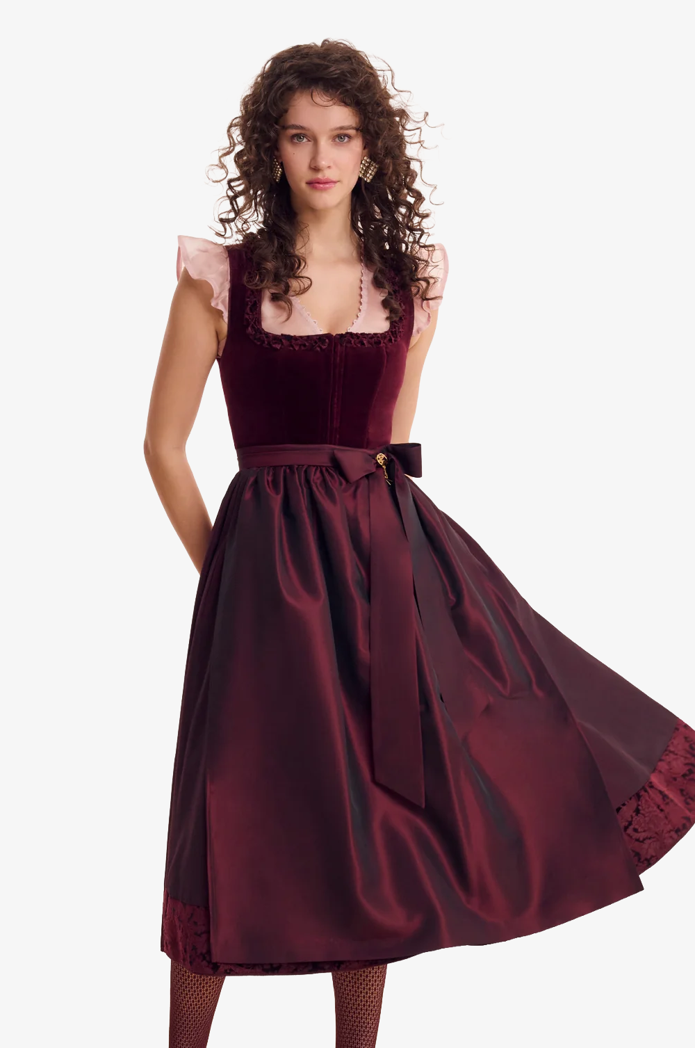 Dirndl Diamante in Burgundy