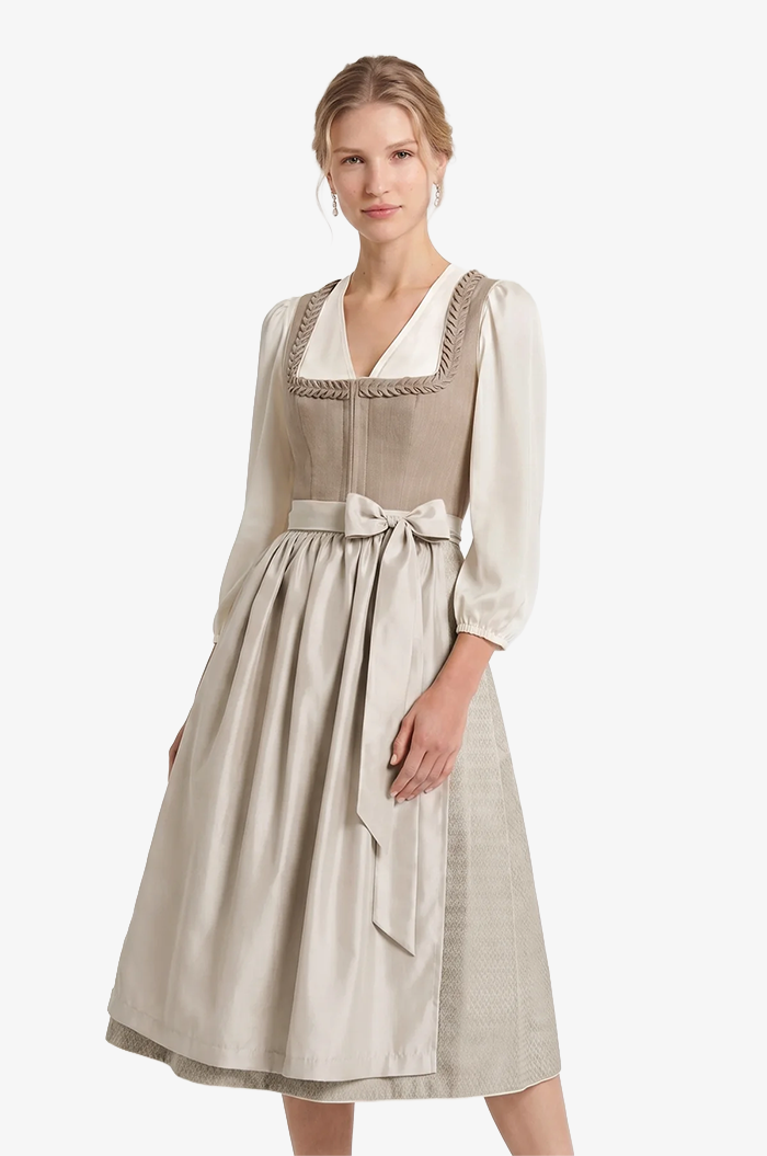Dirndl Nela in Taupe