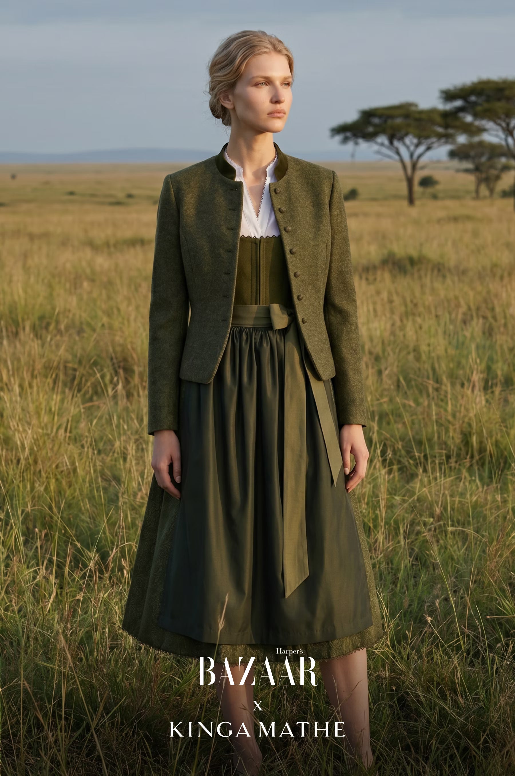 Dirndl Harper in Olive
